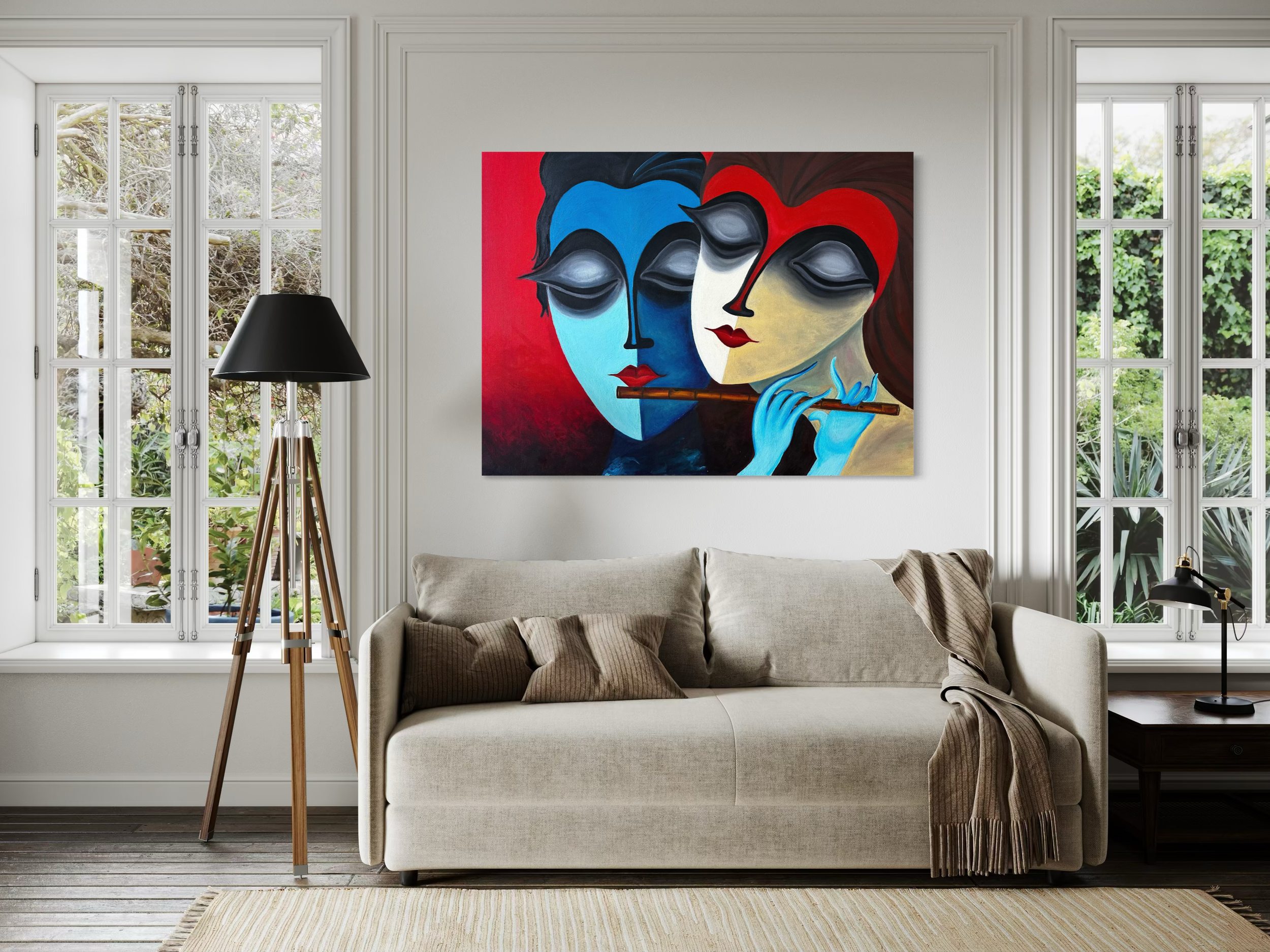 eternal-connection-contemporary-indian-oil-painting-anitha-iyer9