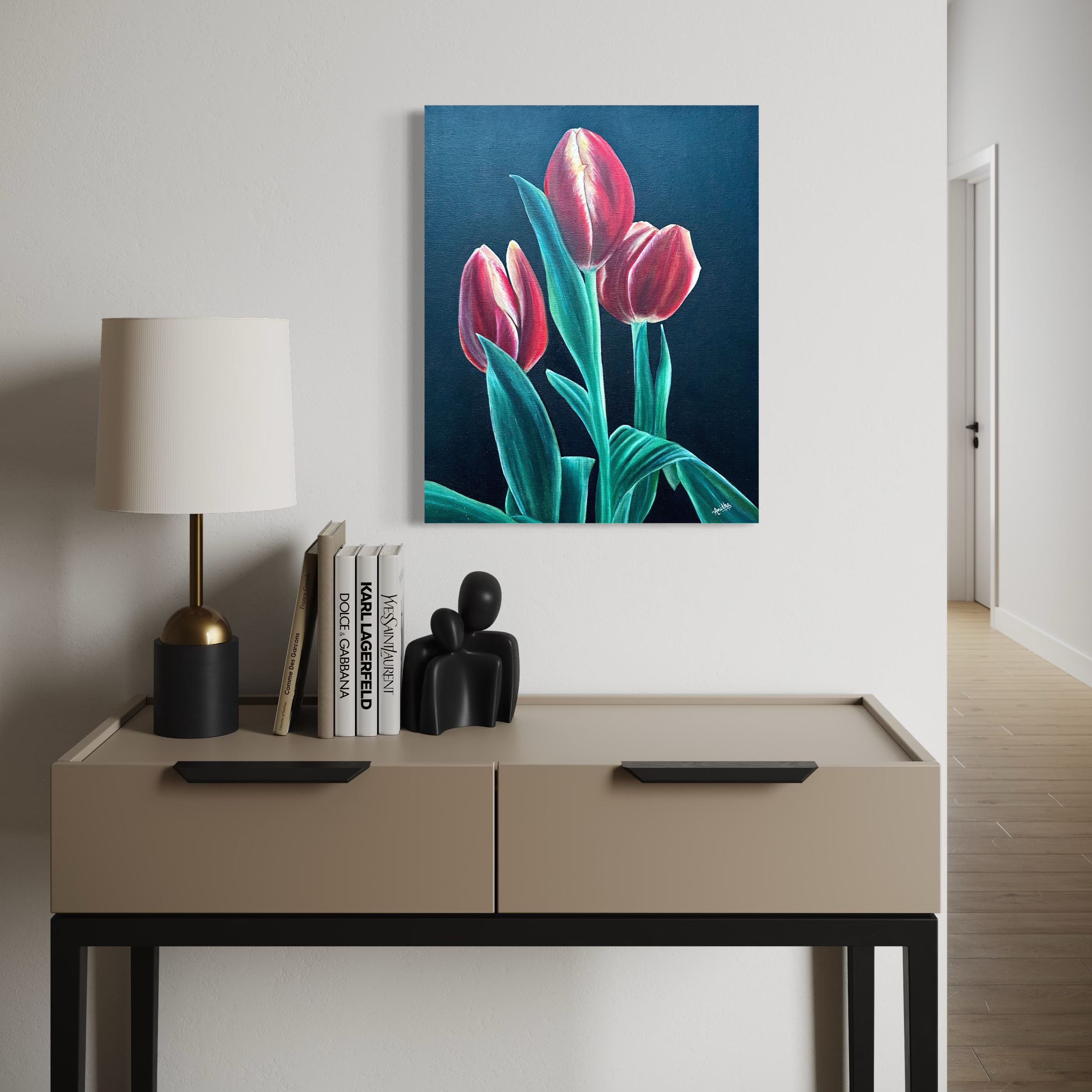 midnight-tulips-oil-painting-anitha-iyer4