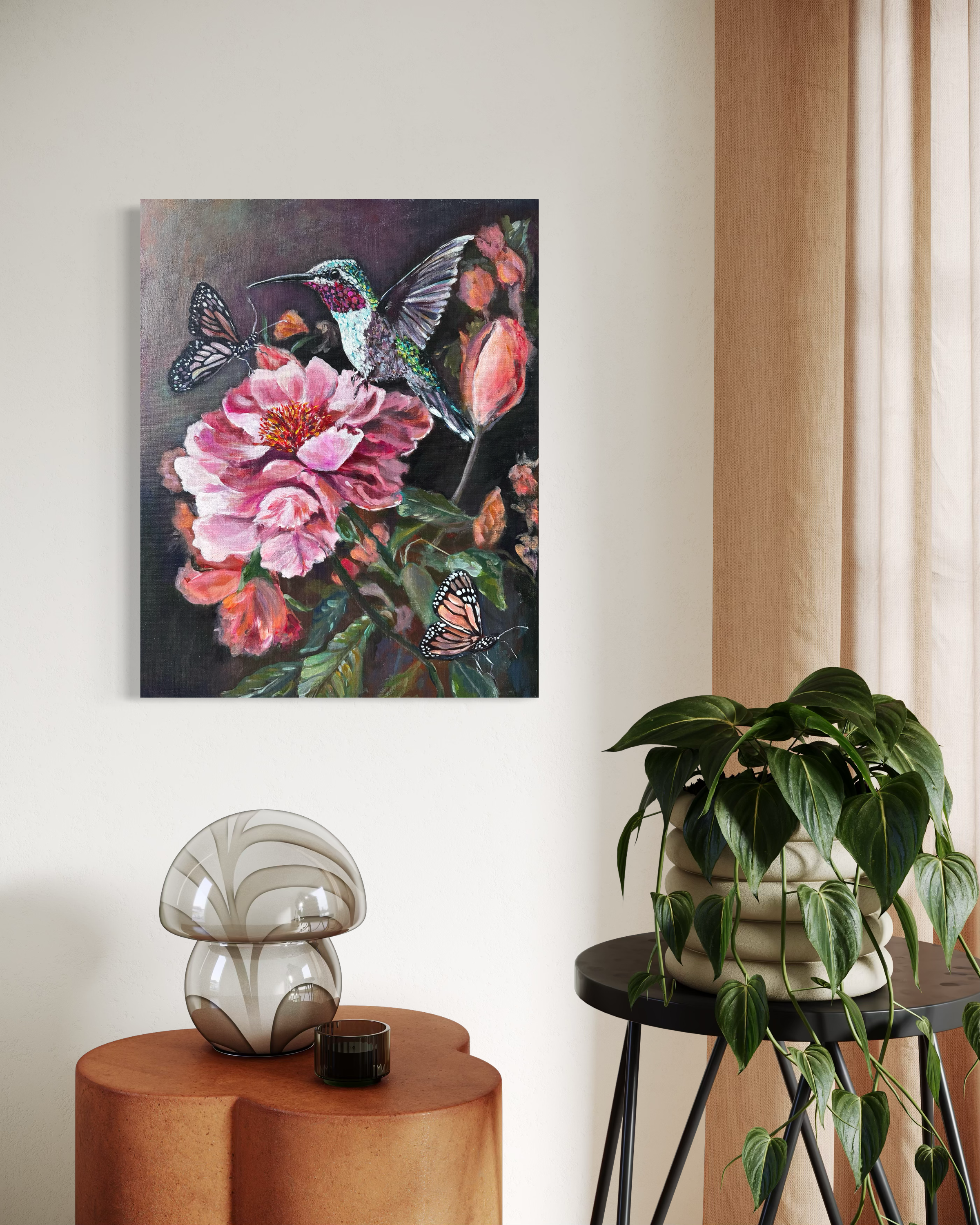 hummingbird-floral-painting-anitha-iyer2