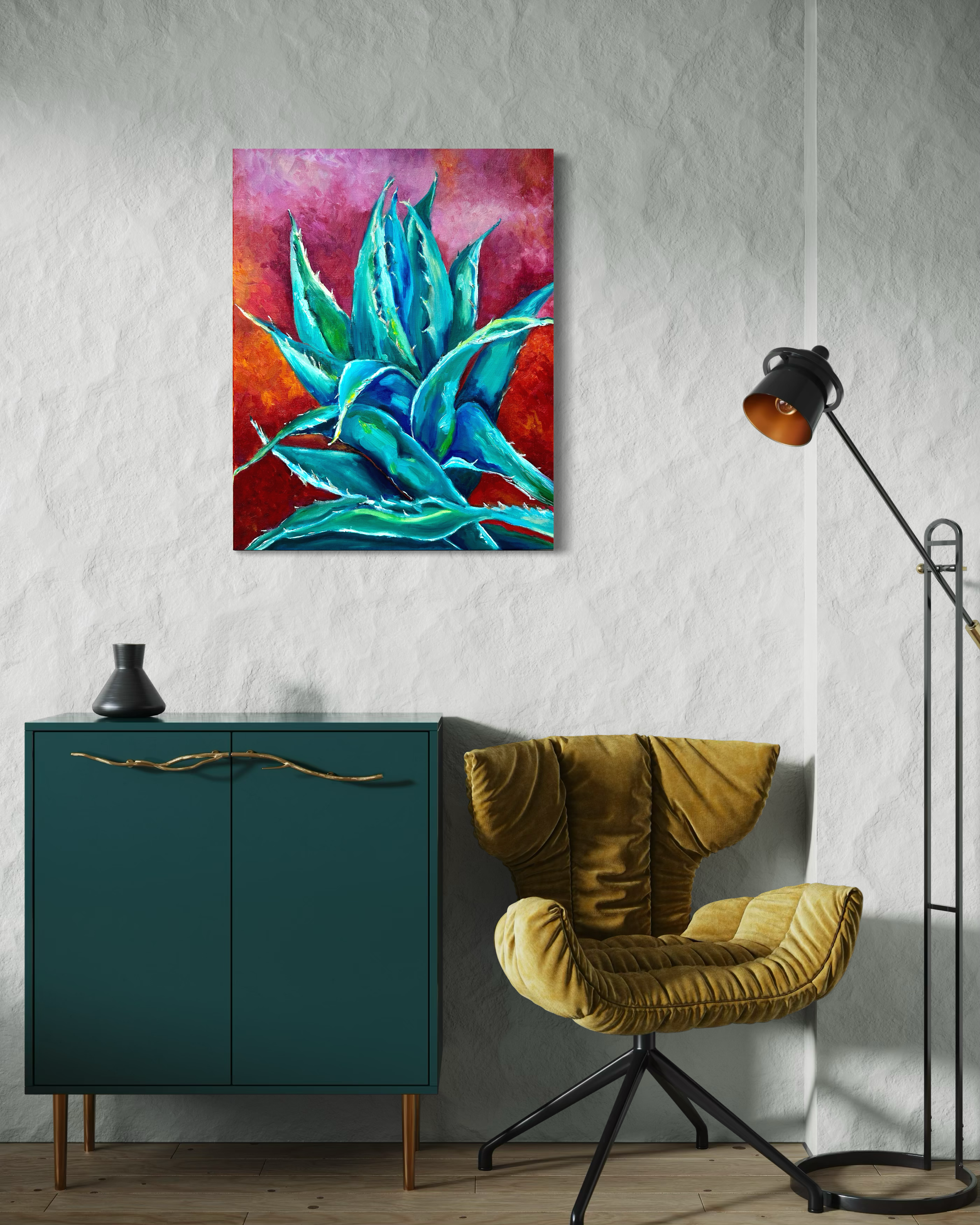 Agave-expressive-oil-painting-anitha-iyer-3