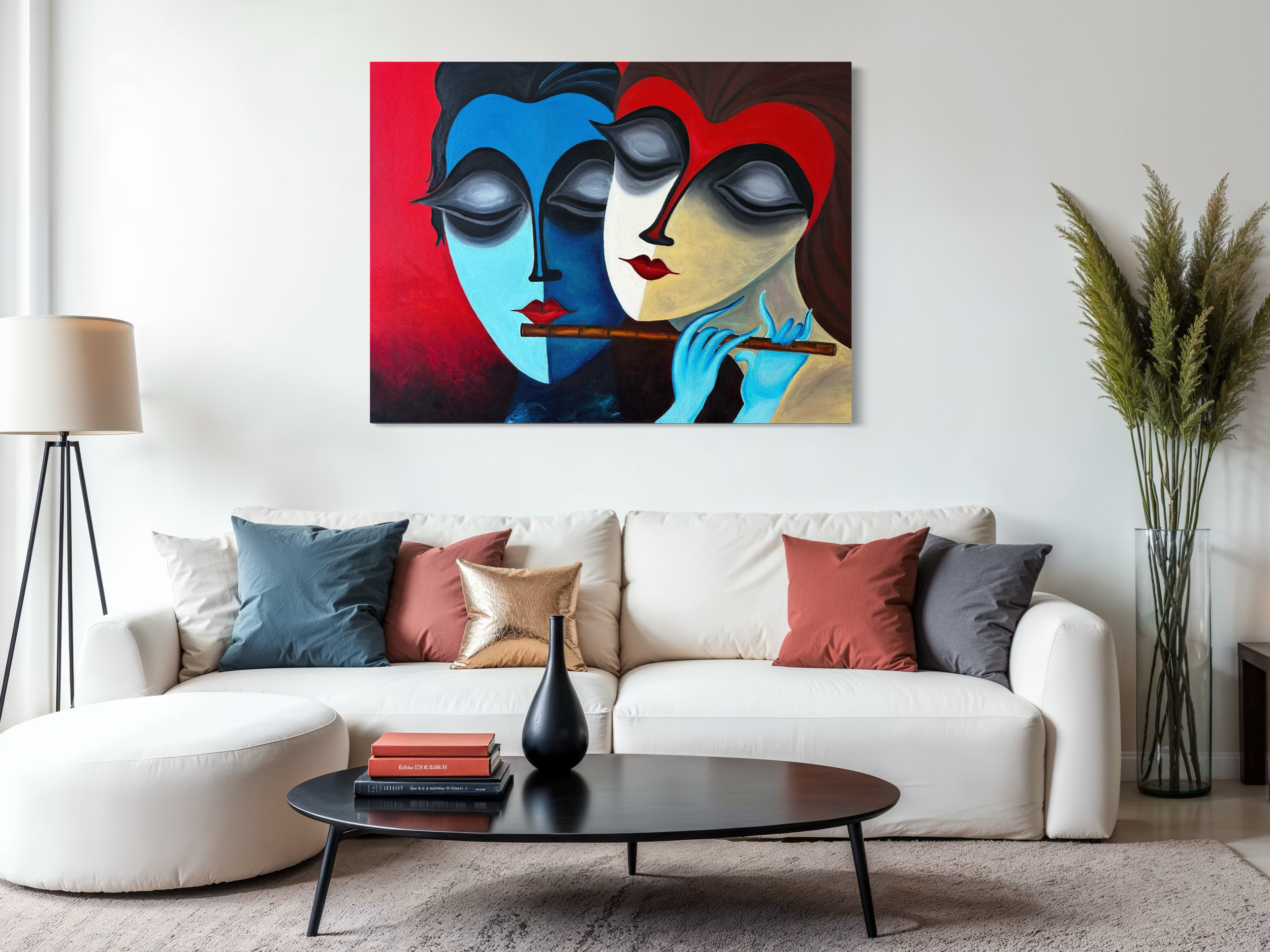 eternal-connection-contemporary-indian-oil-painting-anitha-iyer7