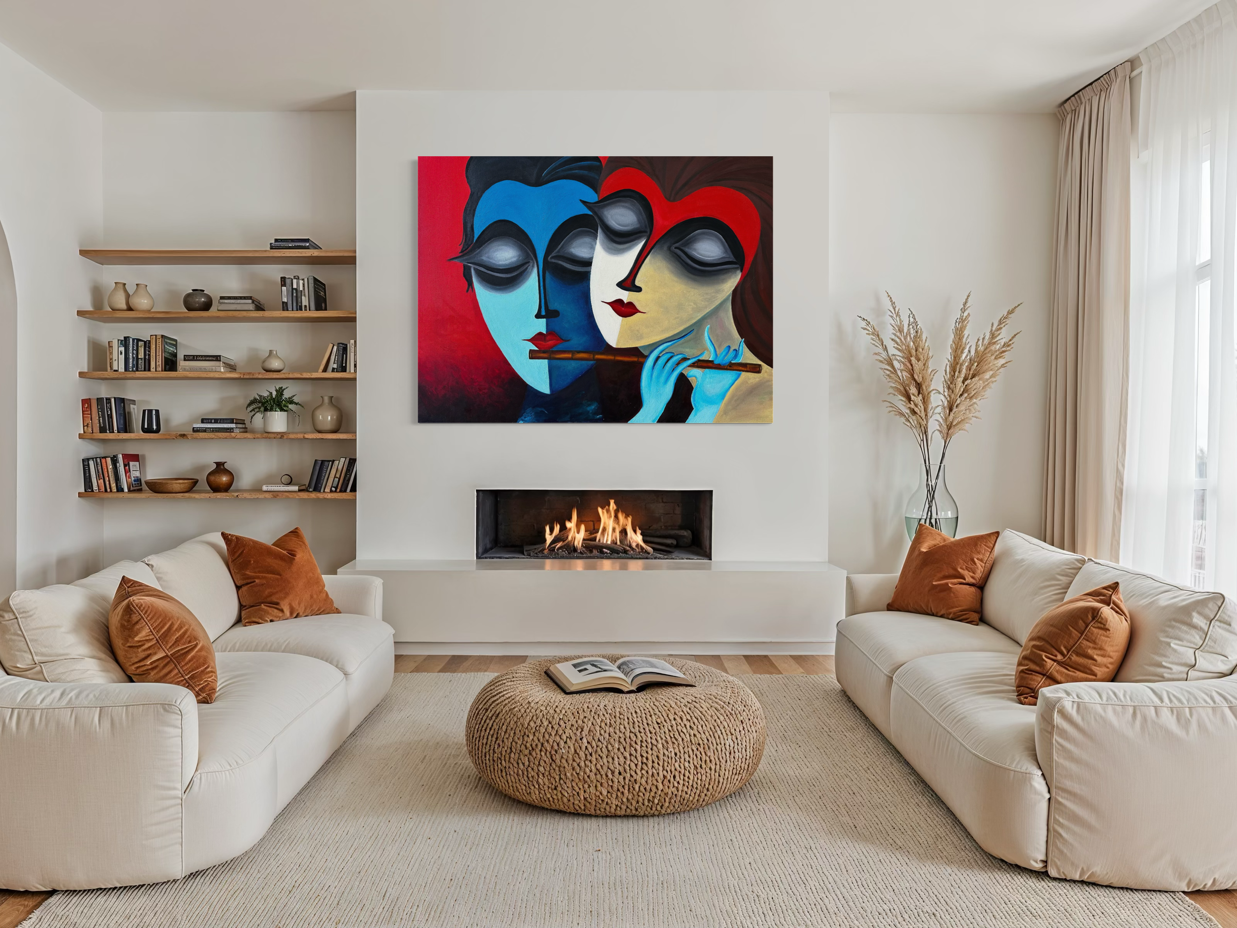 eternal-connection-contemporary-indian-oil-painting-anitha-iyer3