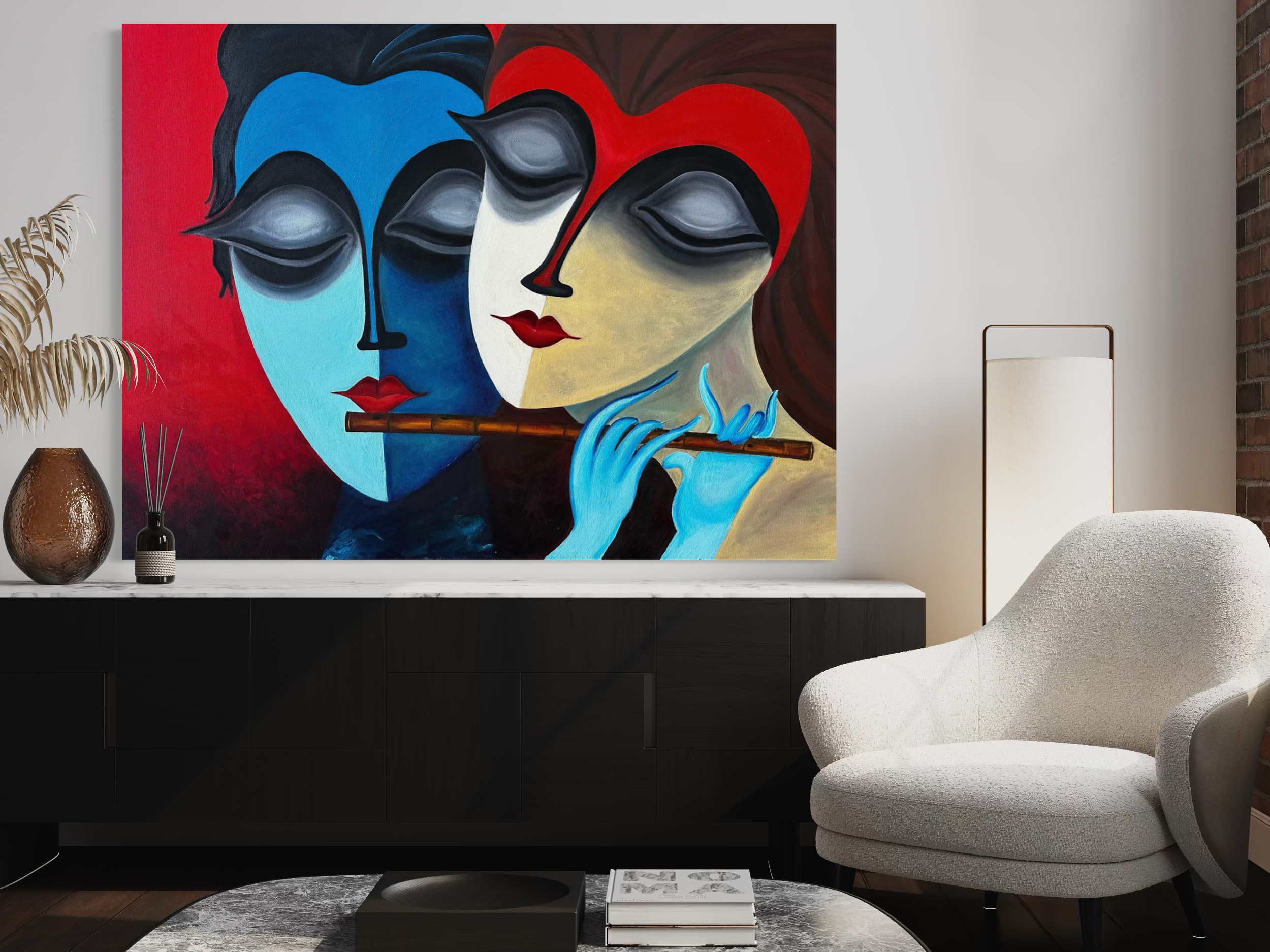 eternal-connection-contemporary-indian-oil-painting-anitha-iyer8