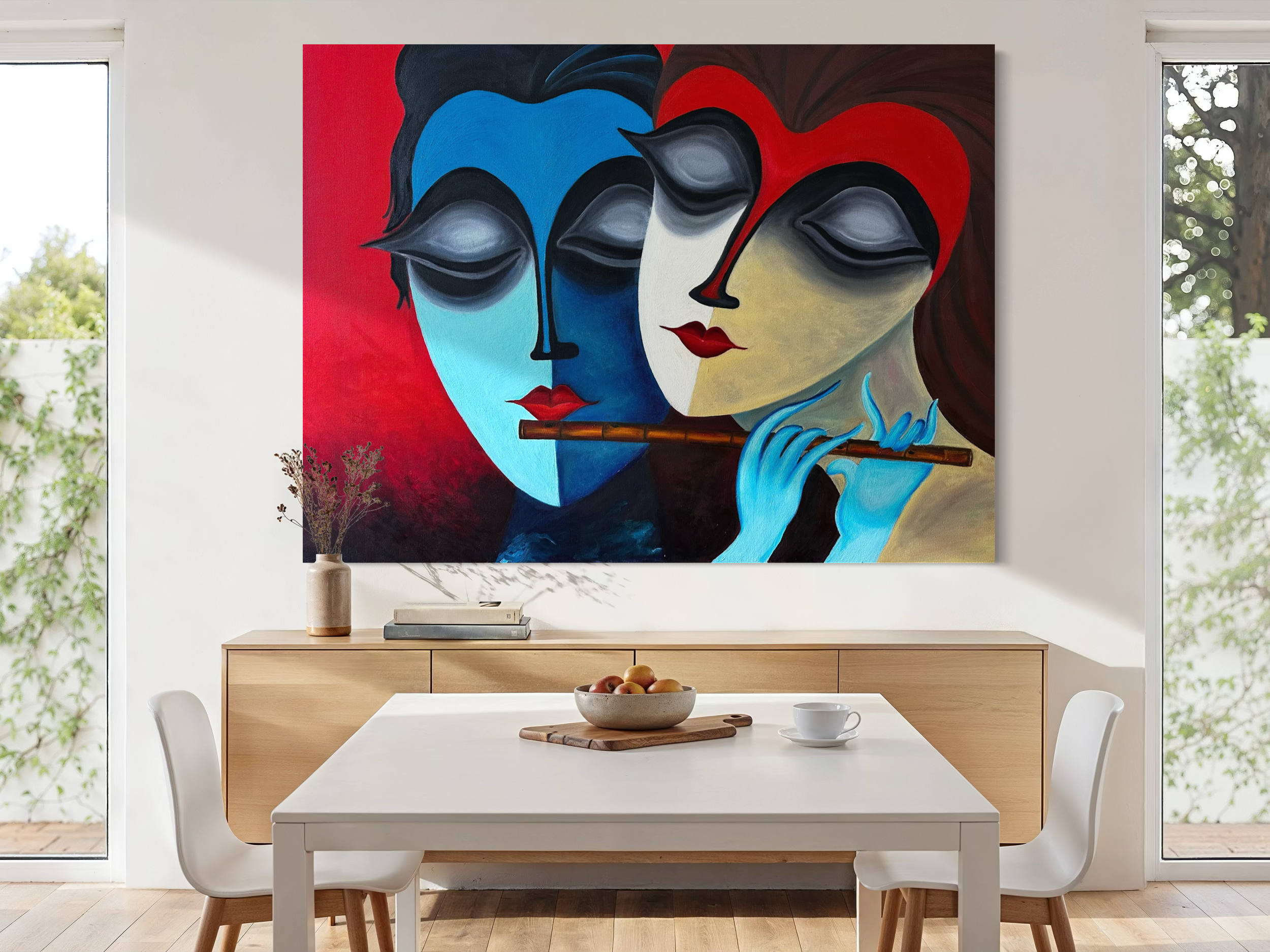 eternal-connection-contemporary-indian-oil-painting-anitha-iyer4