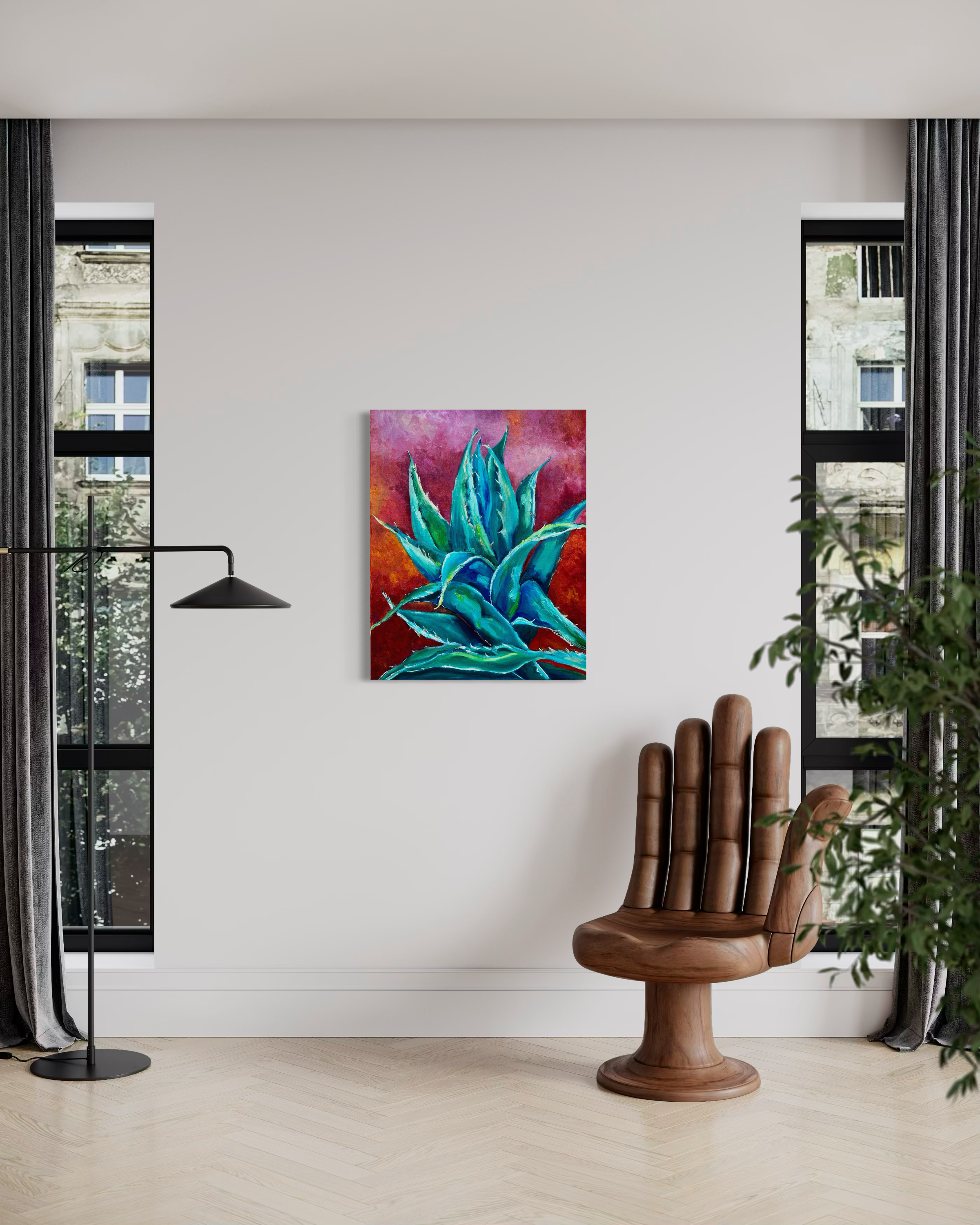 Agave-expressive-oil-painting-anitha-iyer-4