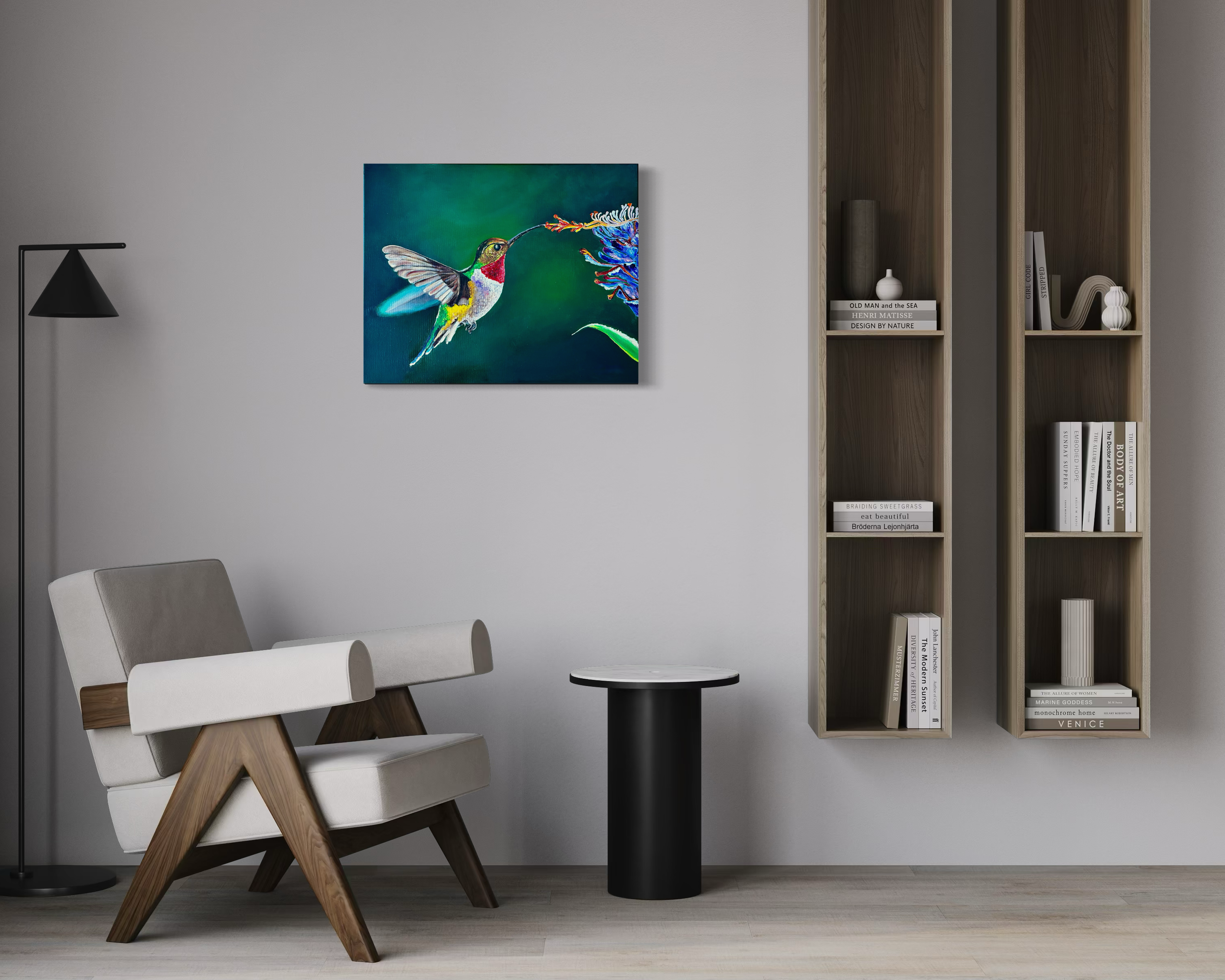 between-heartbeats-hummingbird-oil-painting-anitha-iyer2