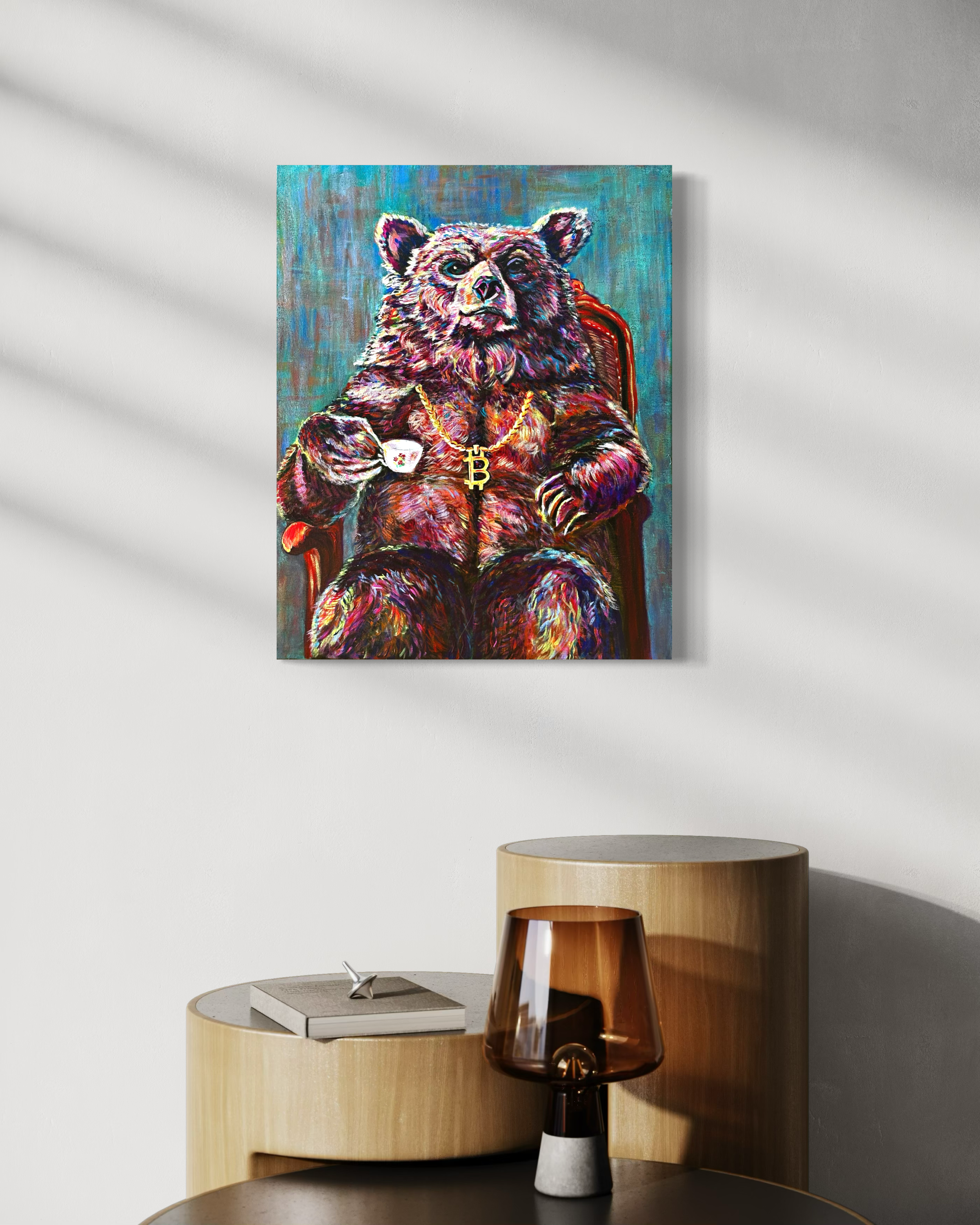 Sir Arthur ₿. Bear Original Bitcoin Bear Painting by Anitha Iyer8