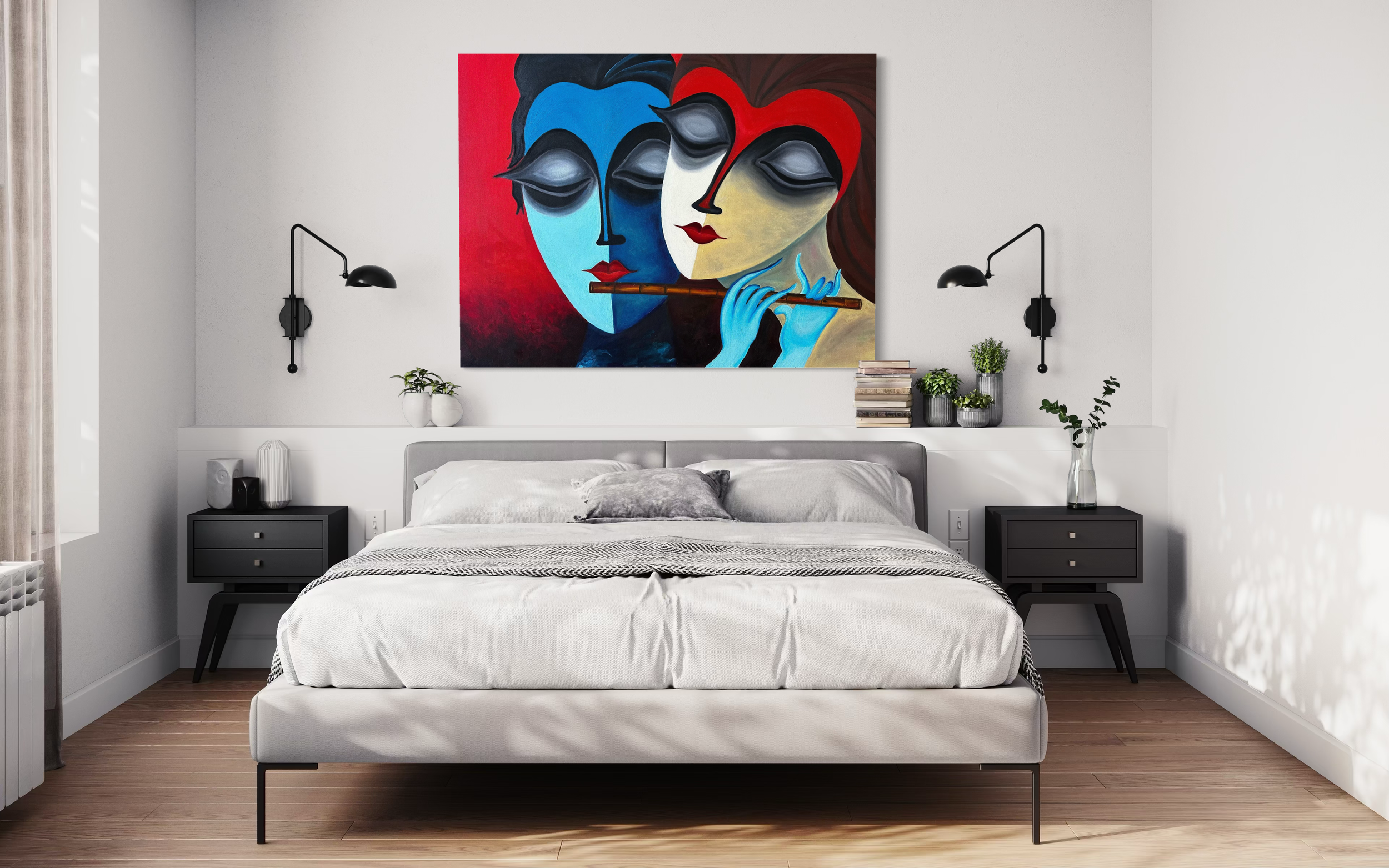eternal-connection-contemporary-indian-oil-painting-anitha-iyer6