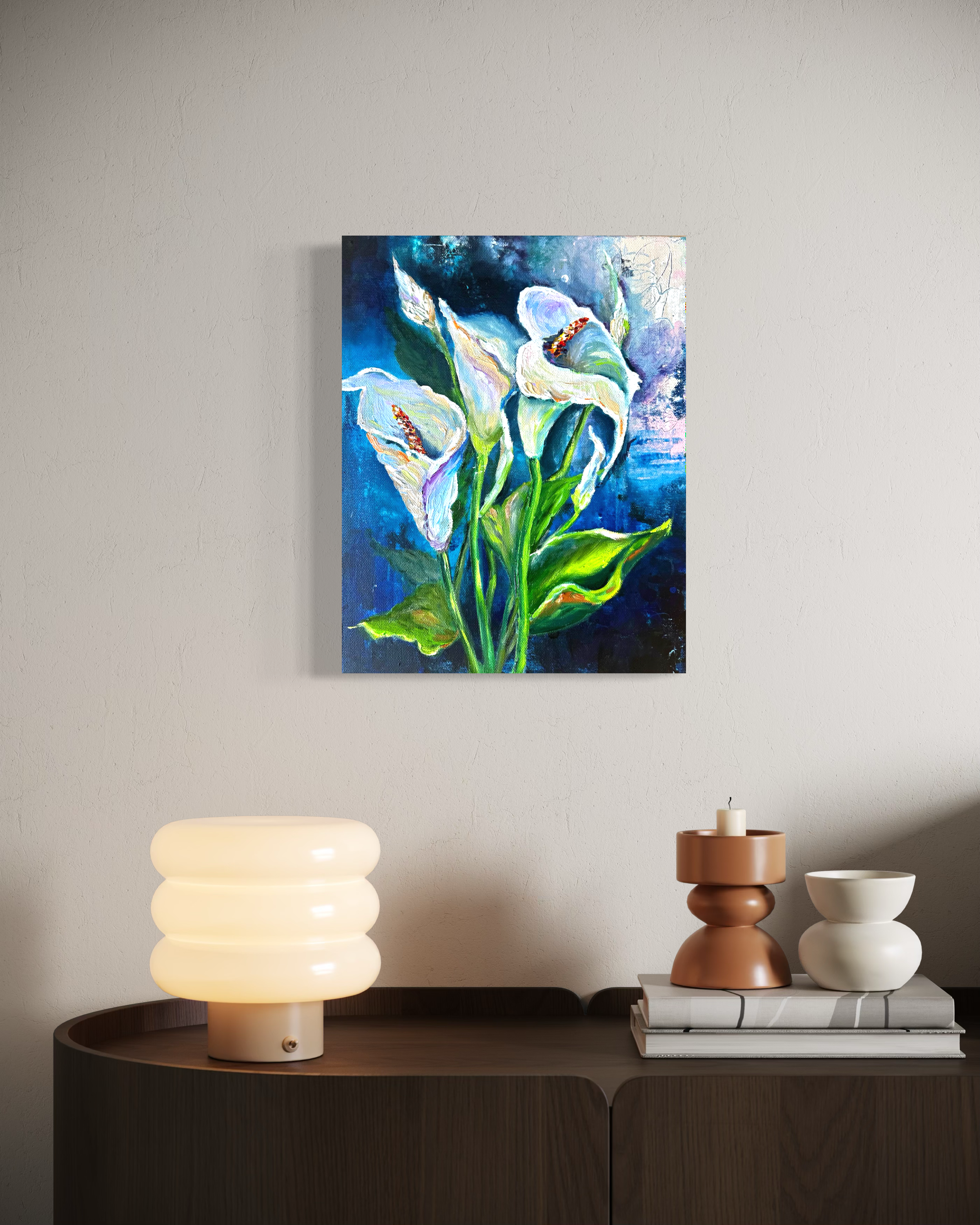 Velvet Bloom-floral-oil-painting-calla-lily-by-San-Francisco-artist-anitha-iyer2