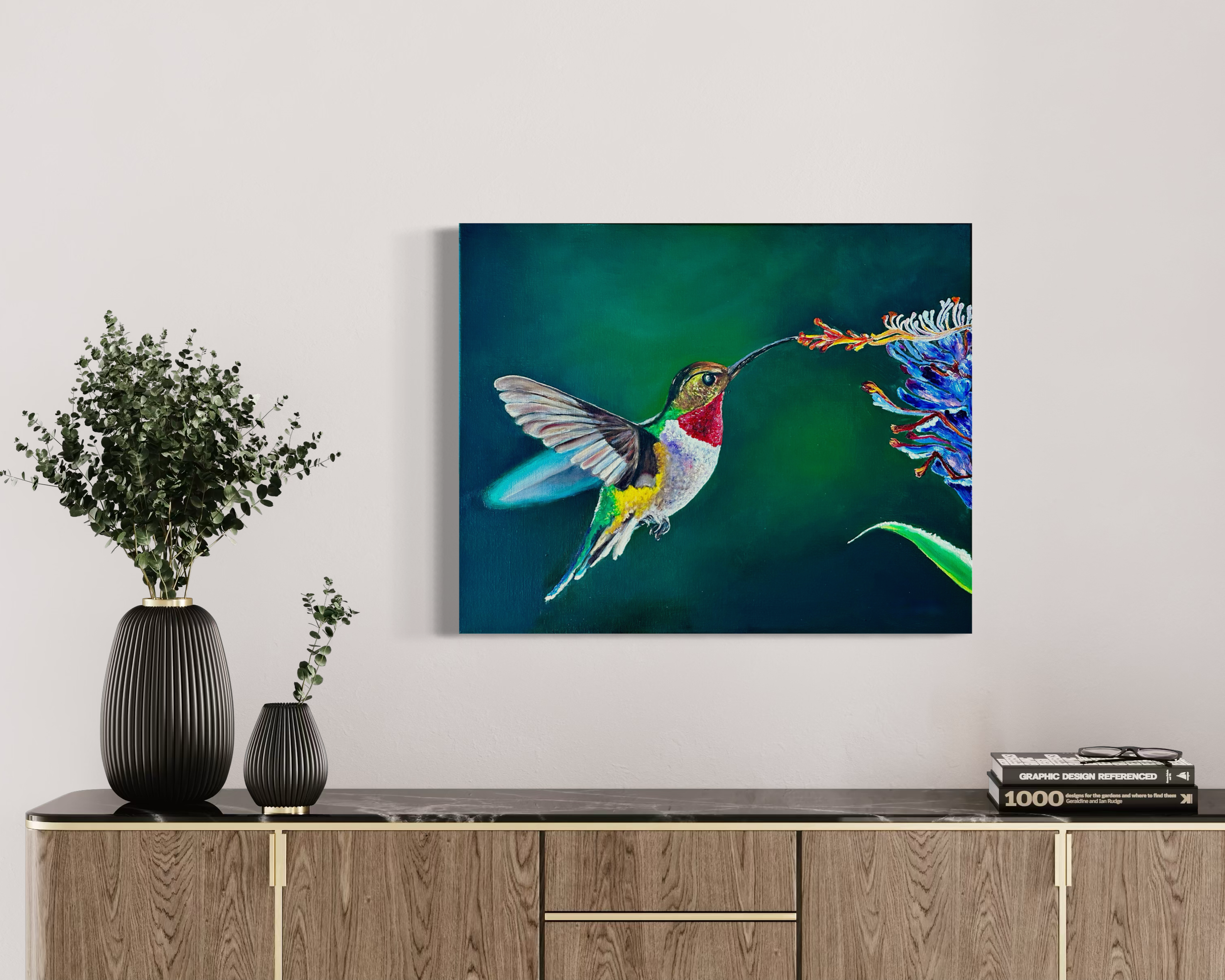between-heartbeats-hummingbird-oil-painting-anitha-iyer7