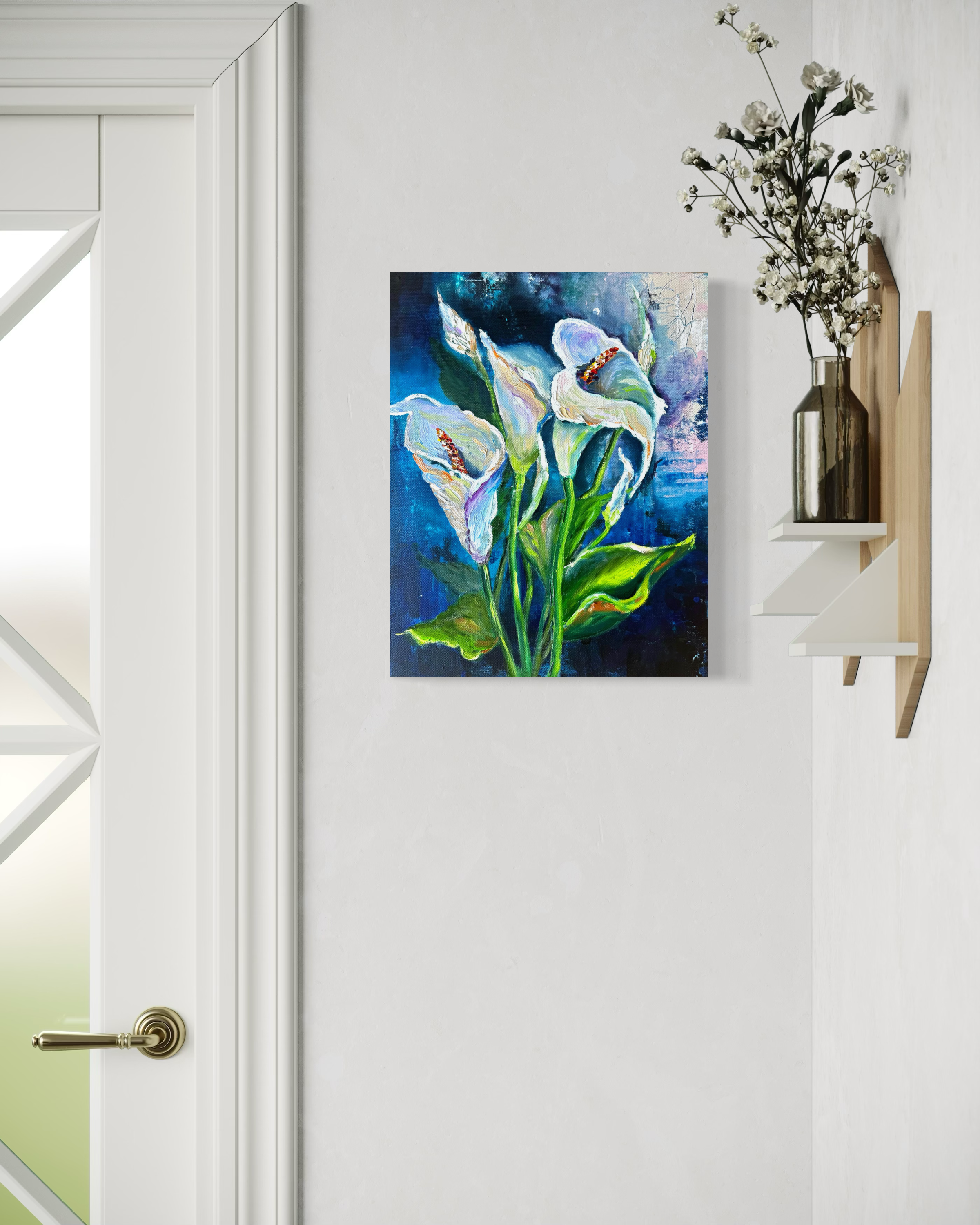 Velvet Bloom-floral-oil-painting-calla-lily-by-San-Francisco-artist-anitha-iyer6