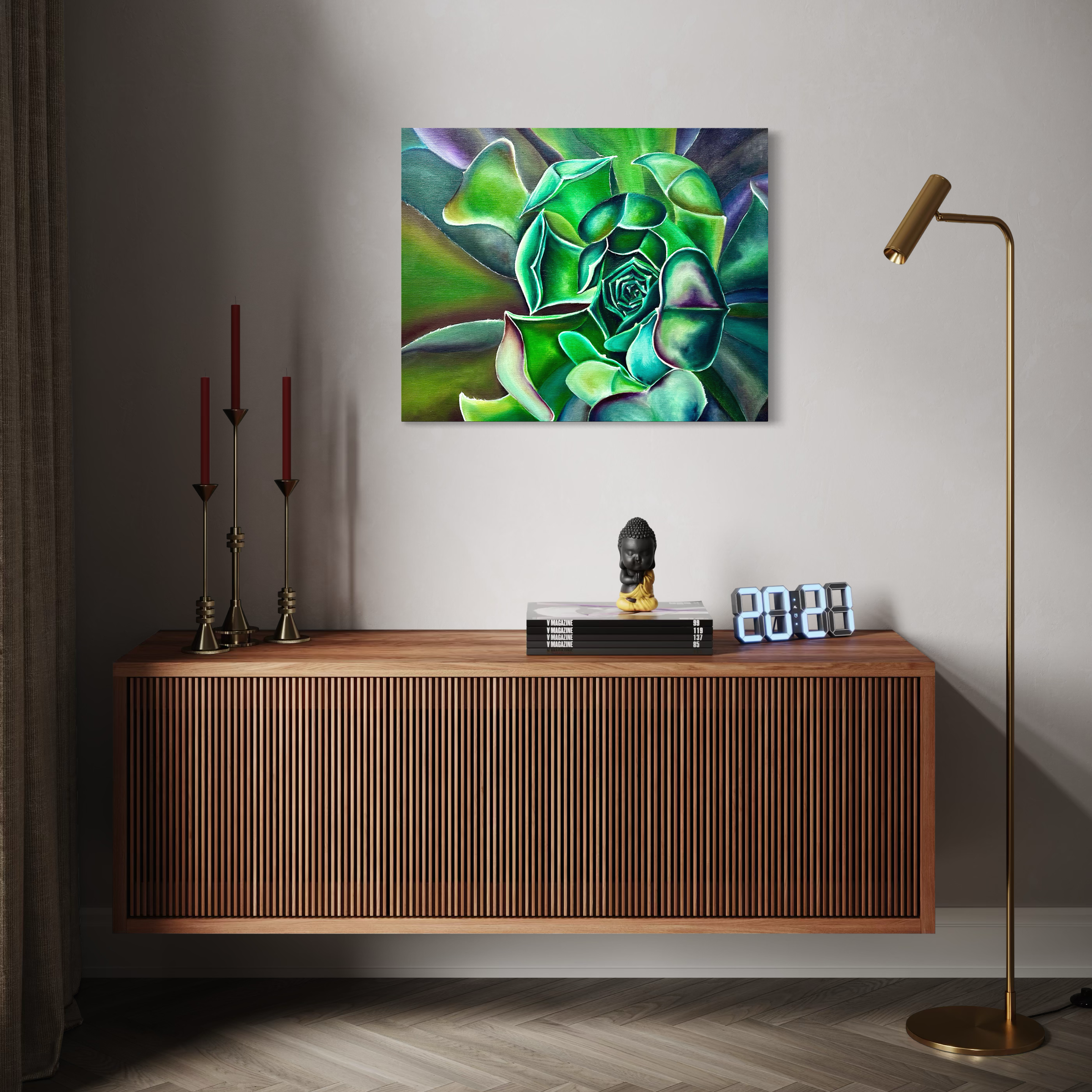 Succulent-serenity-oil-painting-anitha-iyer-7