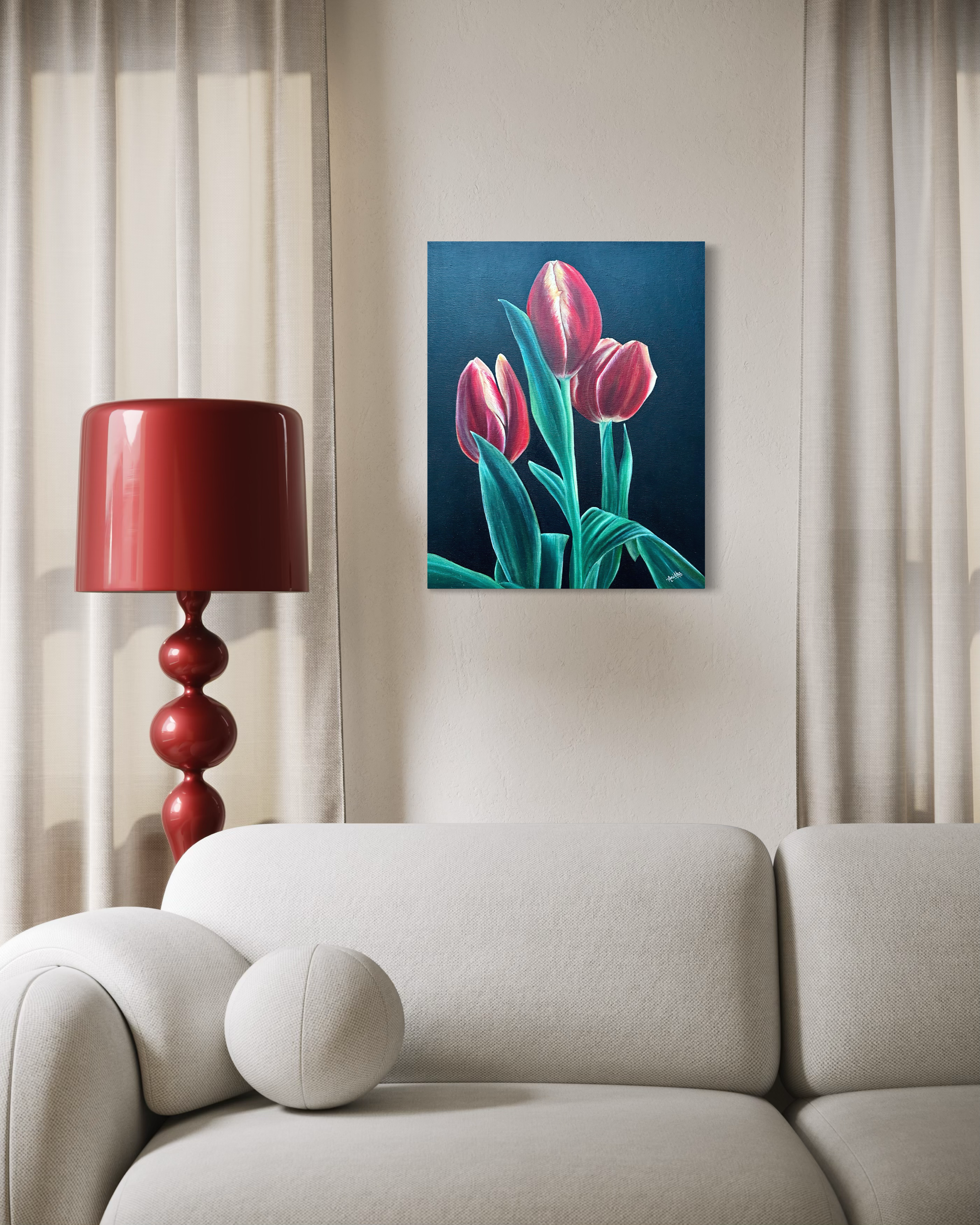midnight-tulips-oil-painting-anitha-iyer5