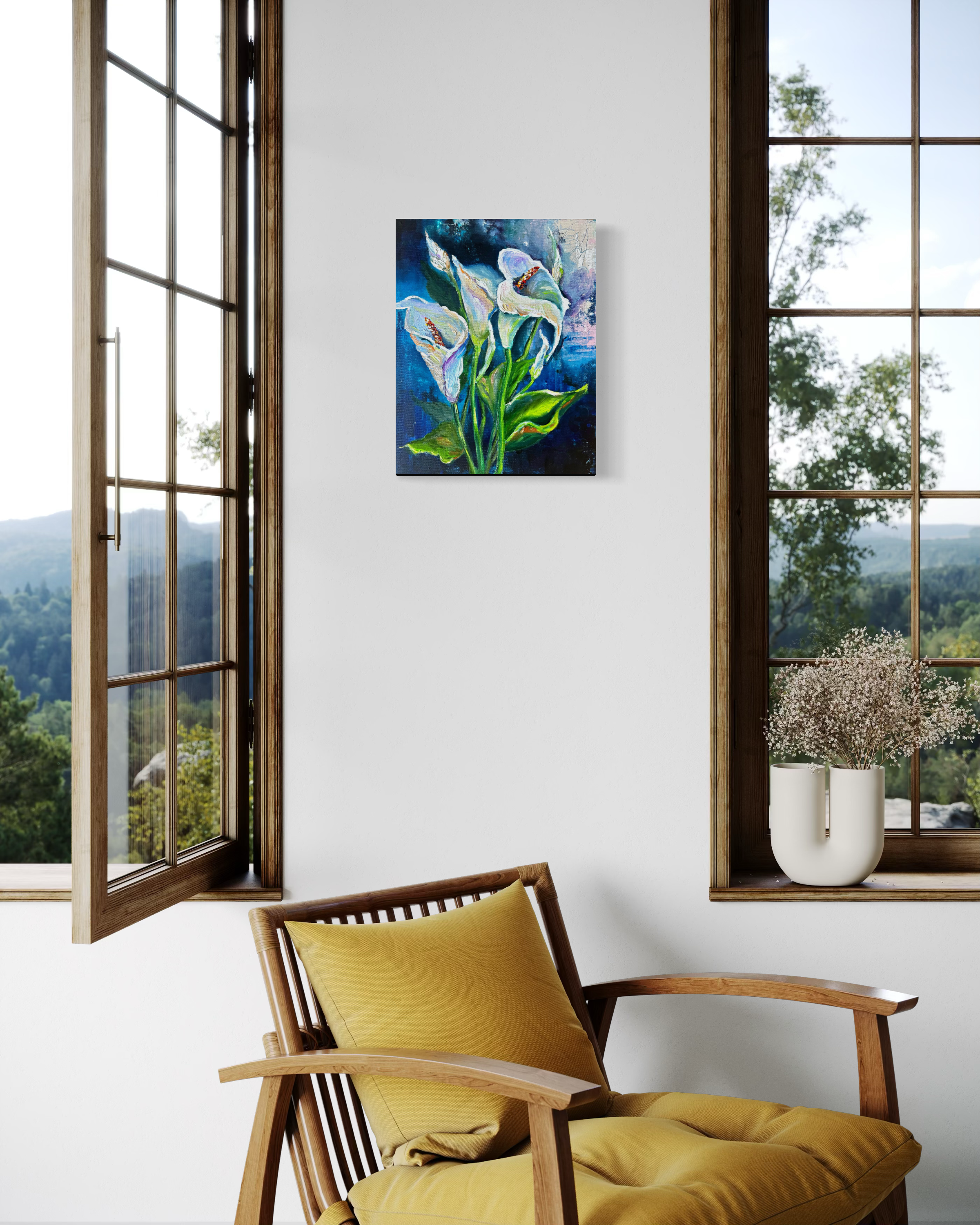 Velvet Bloom-floral-oil-painting-calla-lily-by-San-Francisco-artist-anitha-iyer7