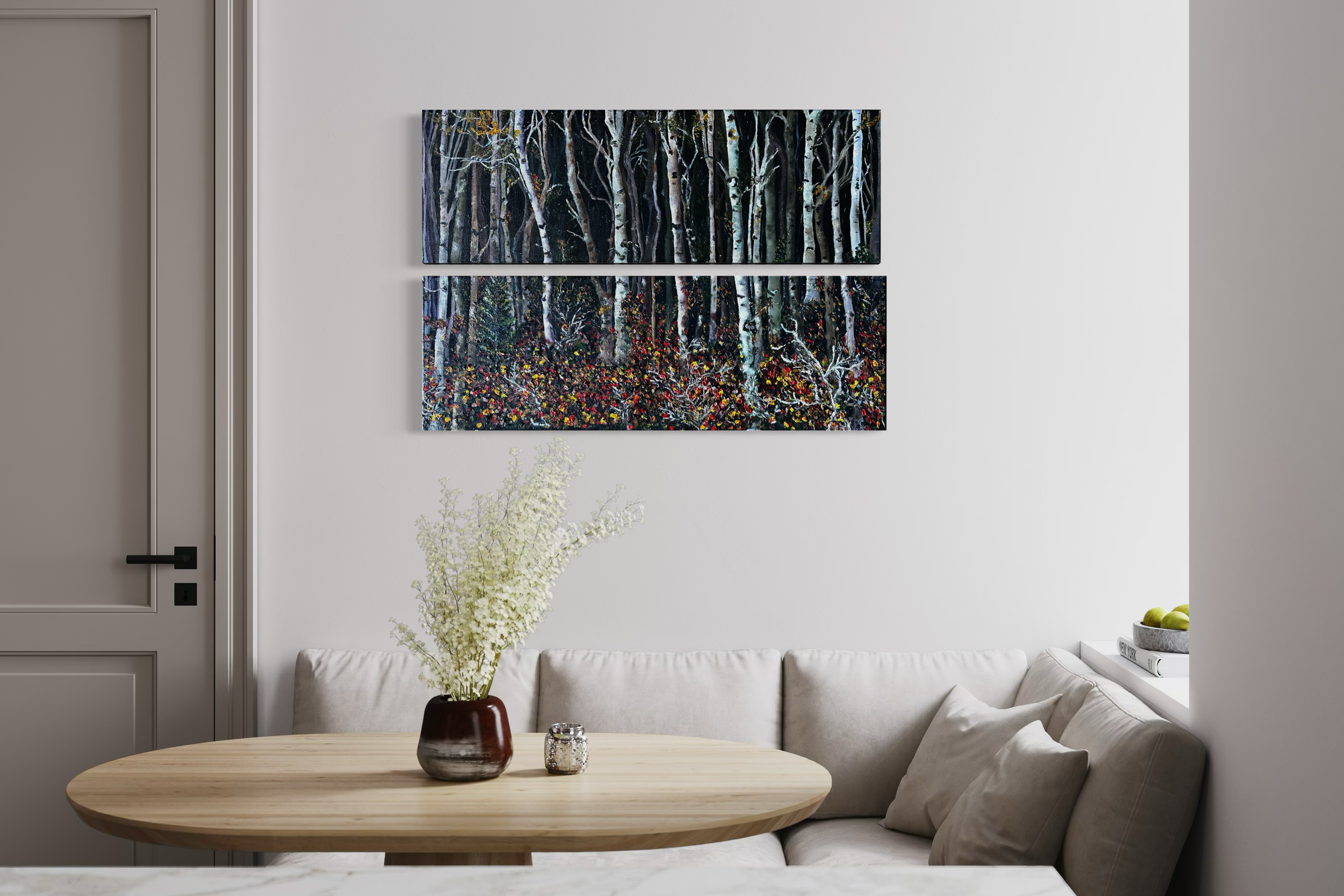 the-forest-remembers-birch-forest-oil-painting-anitha-iyer5