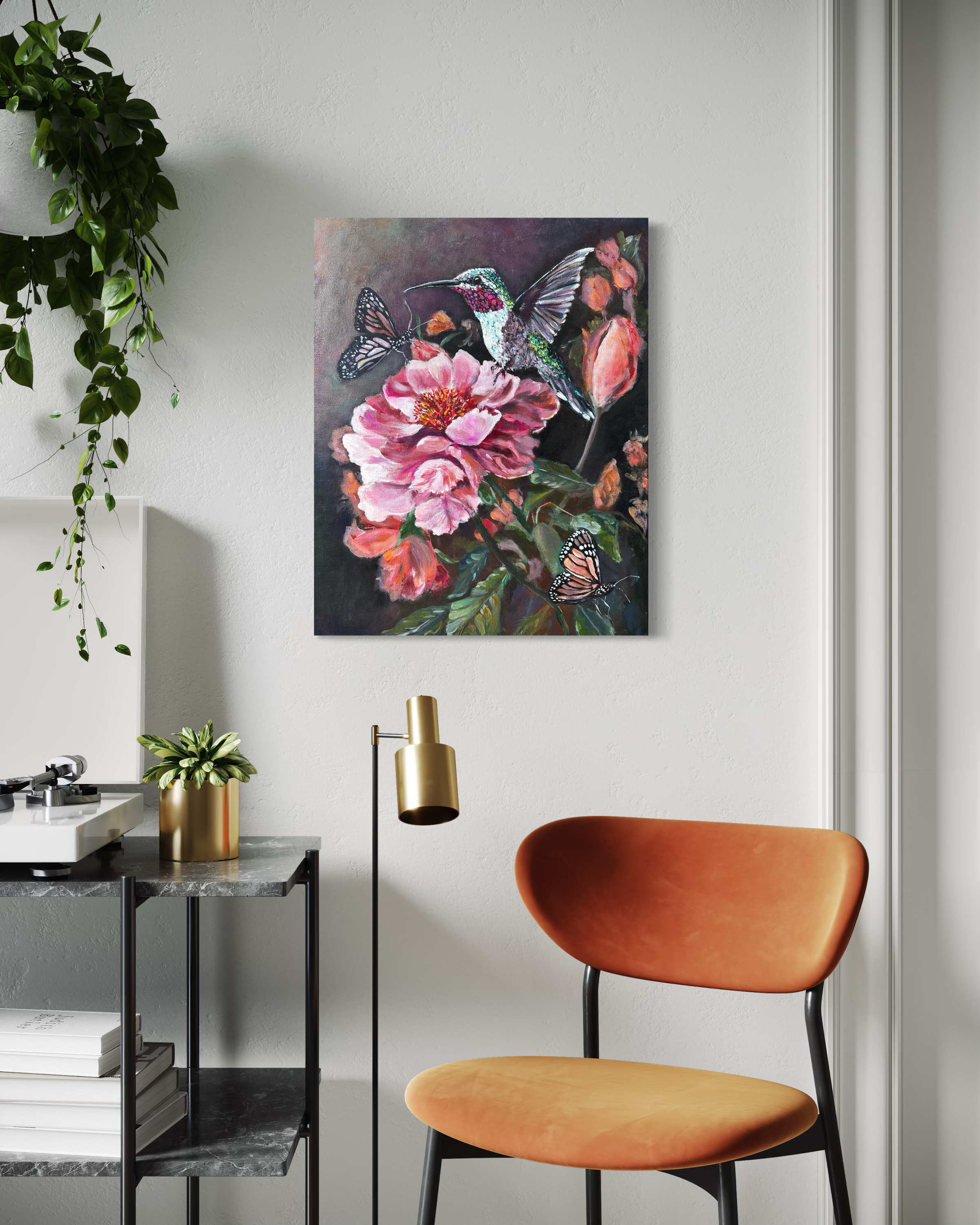 hummingbird-floral-painting-anitha-iyer4