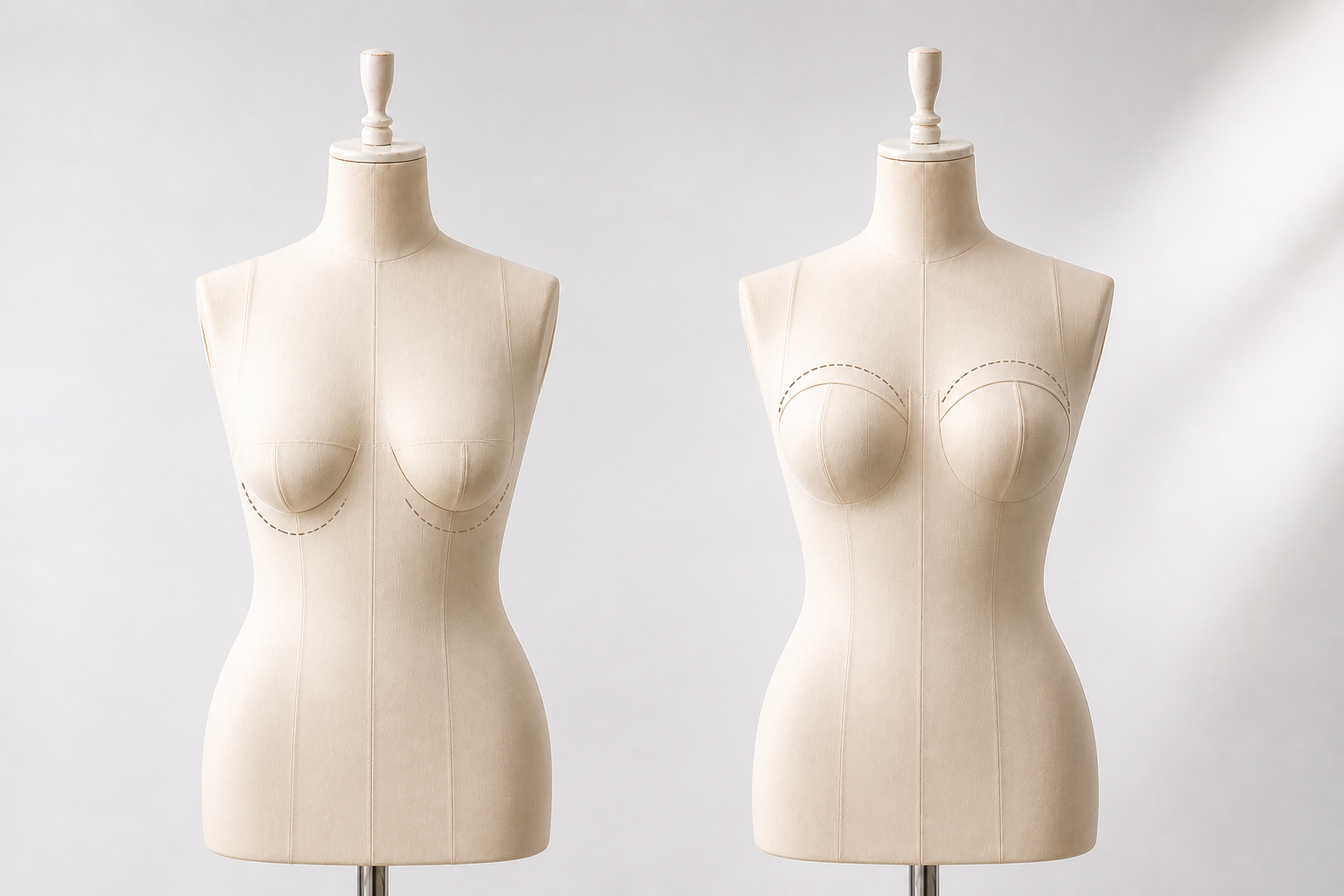 Bustes de femme suite à une opération de chirurgie mamaire