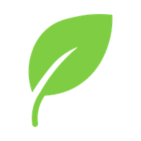 A green leaf illustration.