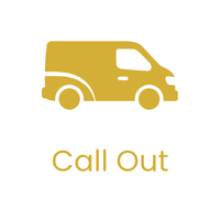 Gold delivery van icon with the text 'Call Out' underneath.