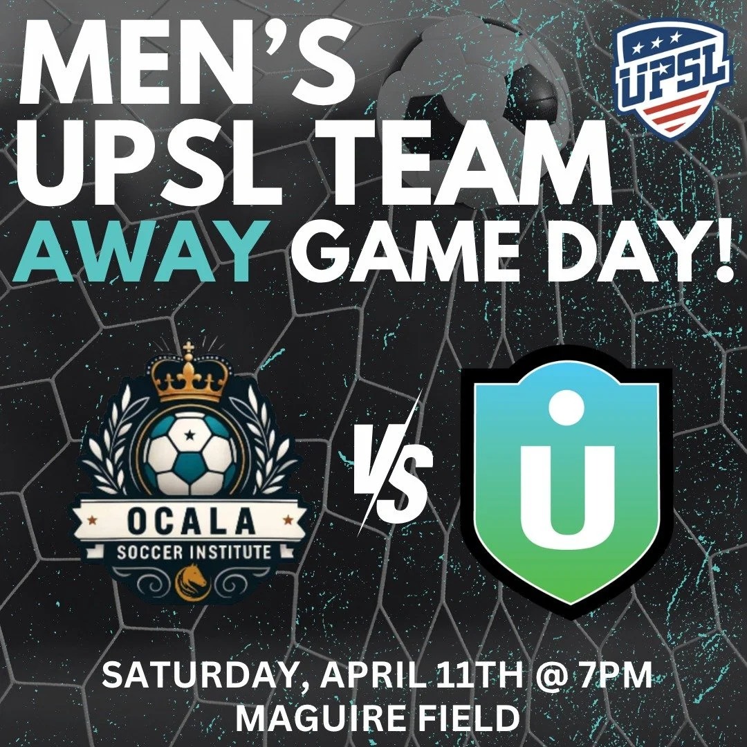 Game day is HERE ⚽🔥

Our Men&rsquo;s UPSL team hits the road tonight to take on Ocala Soccer Institute II under the lights at Maguire Field!

🗓 Tonight
⏰ 7:00 PM
📍 Maguire Field

Let&rsquo;s bring the energy and support our men's team! 💪

#GameDa