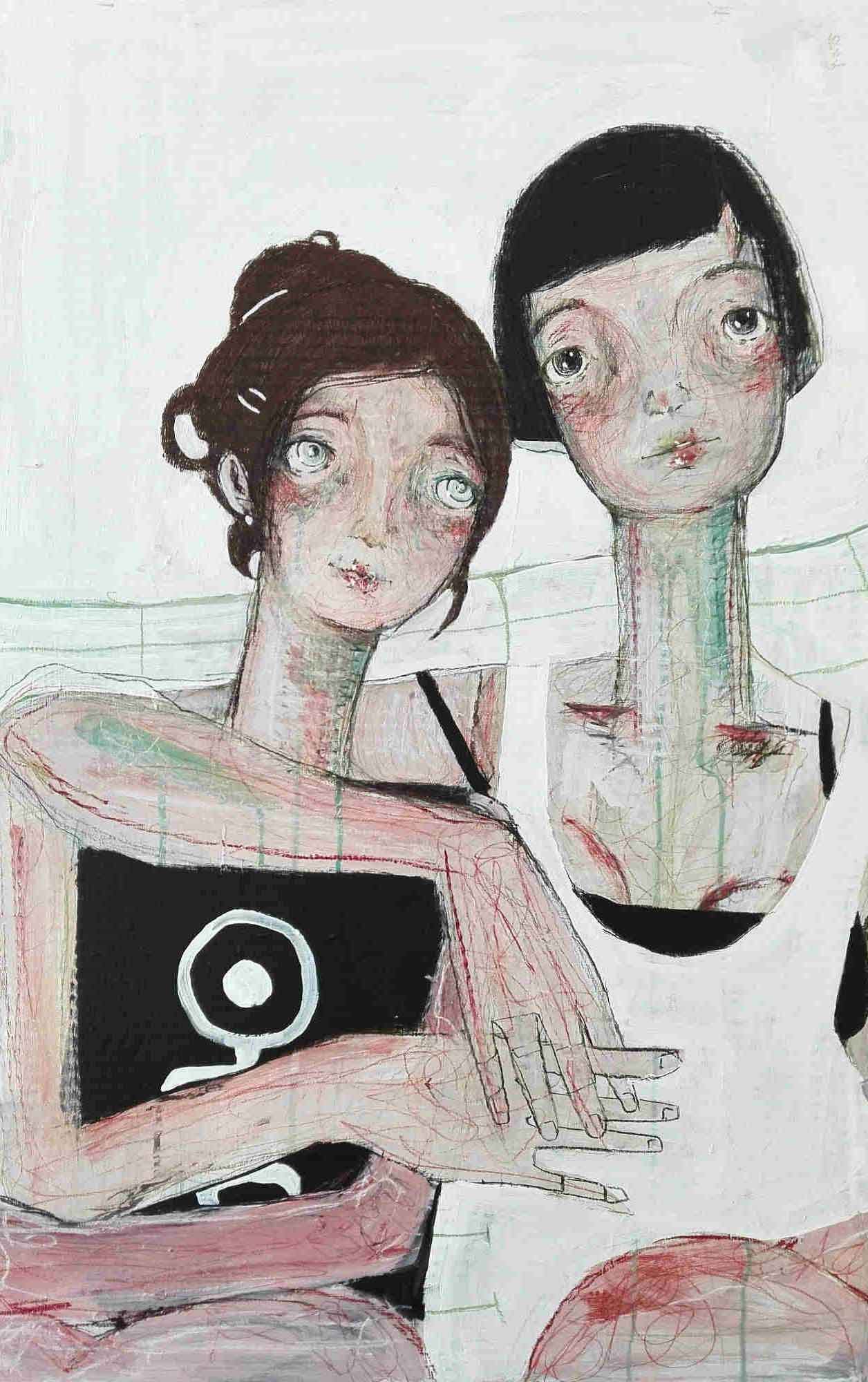"Quotidianità" Burnout Series by Diego Gabriele
acrylic and pencil on cardboard