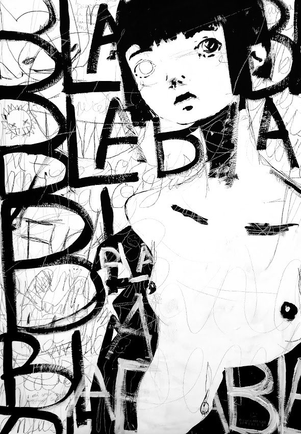 Bla Bla Bla- Indie Rock from Quarantine - Diego Gabriele
Acrylic and pastel painting on cardboard