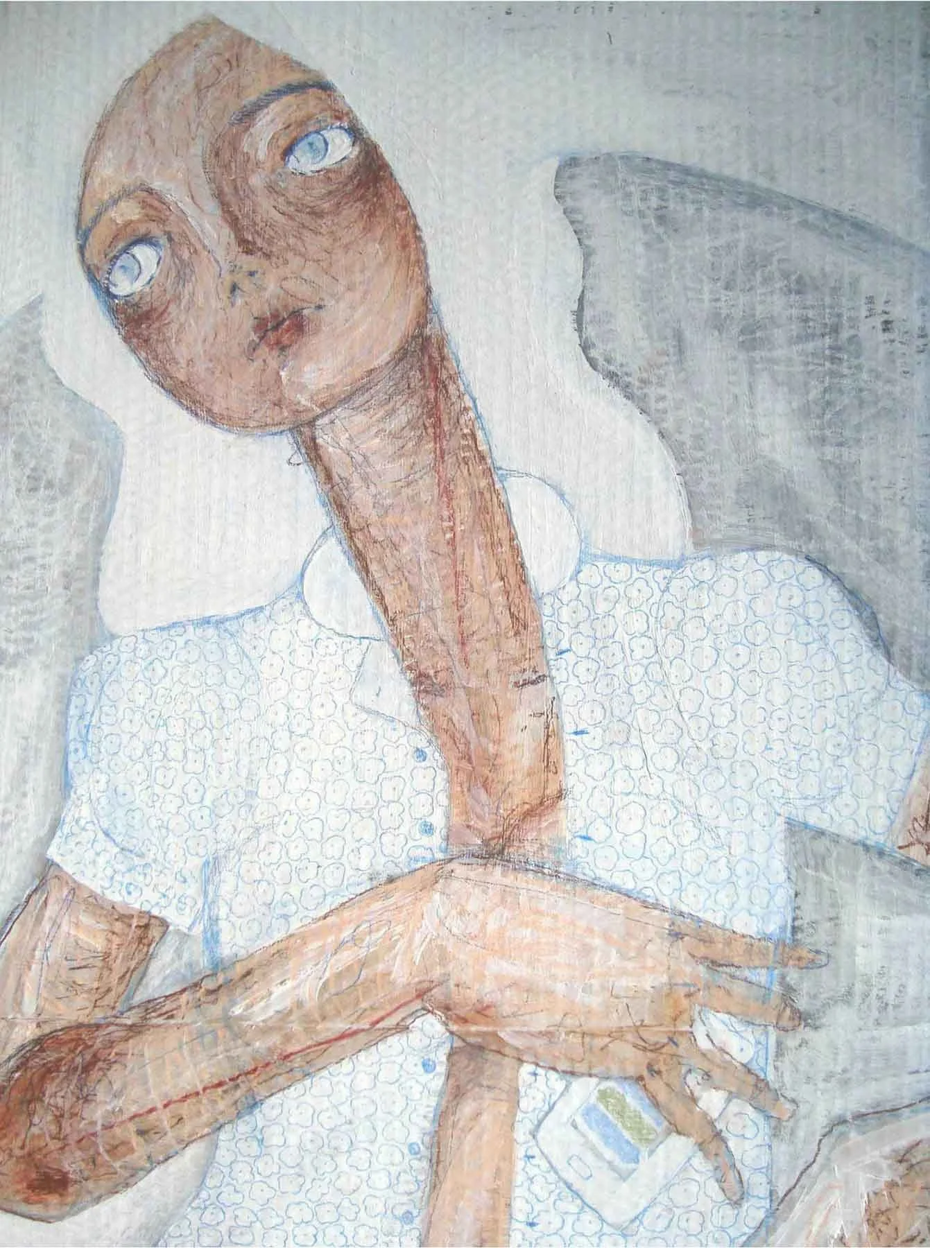 "Ragazza su poltrona" Something to believe in by Diego Gabriele
acrylic and pencil on cardboard
