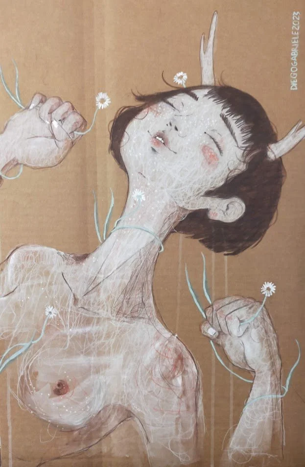 Mondi Invisibili - La Primavera della Panisca  - Diego Gabriele
Acrylic and pastel painting on cardboard