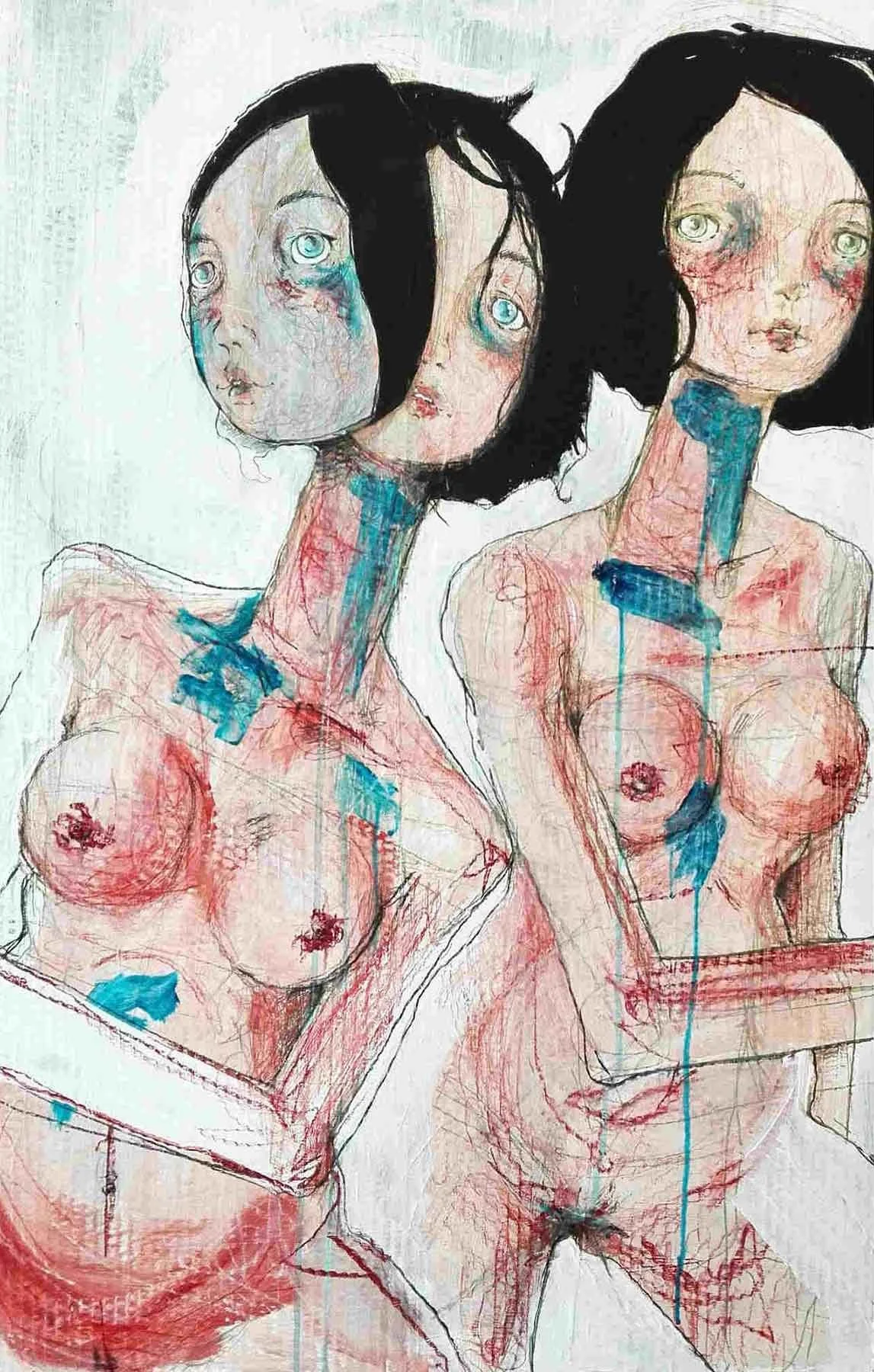 "Identità" Burnout Series by Diego Gabriele
acrylic and pencil on cardboard