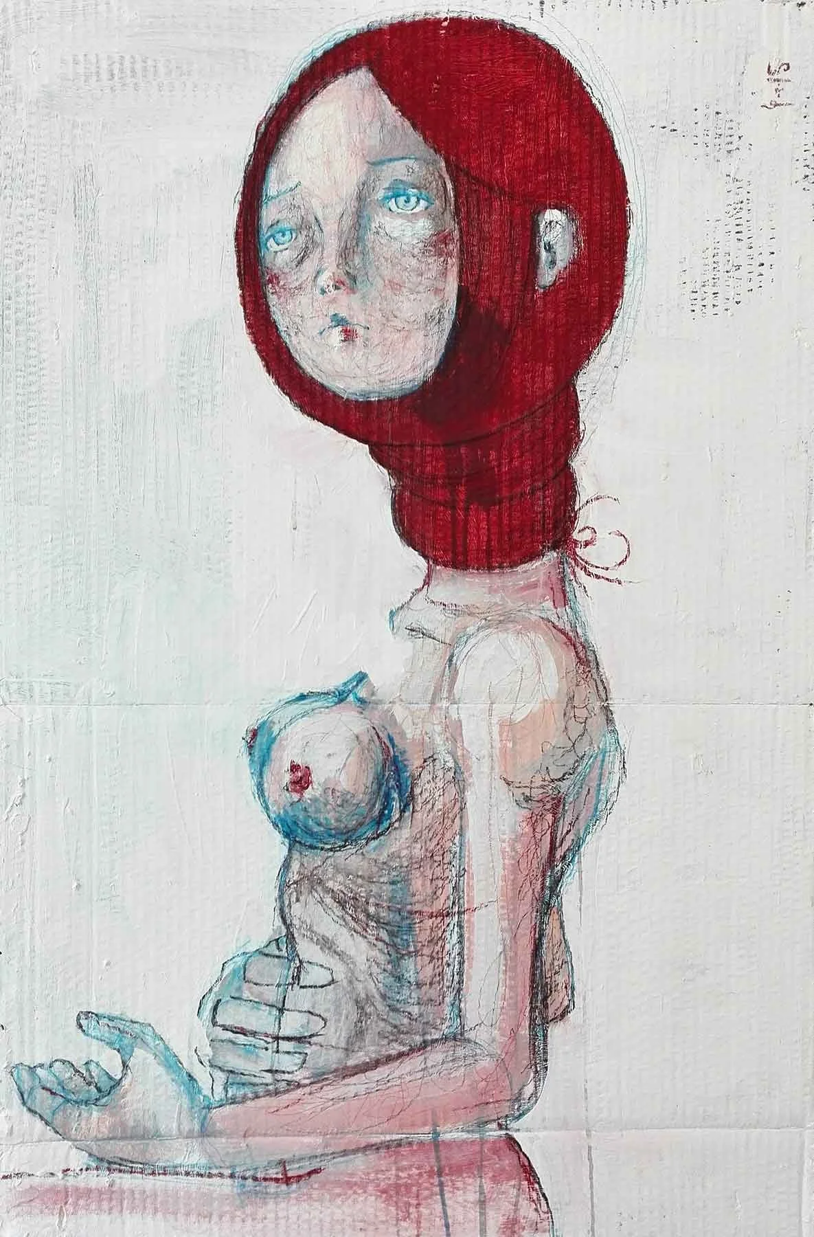"Io" Burnout Series by Diego Gabriele
acrylic and pencil on cardboard
