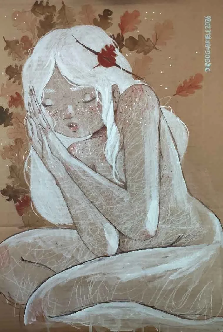 Mondi Invisibili - Ninfa d'Inverno - Diego Gabriele
Acrylic and pastel painting on cardboard