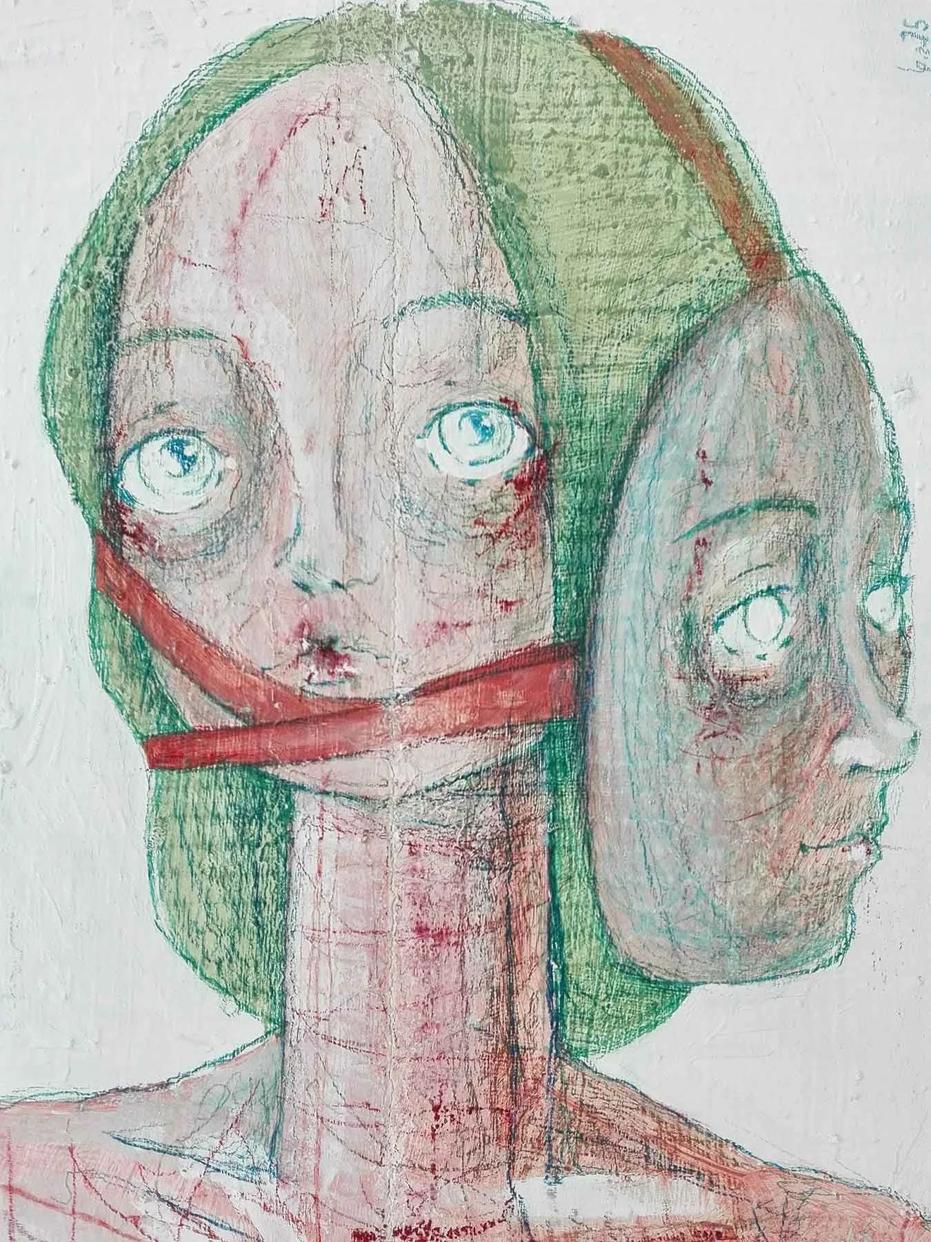 "La maschera" Burnout Series by Diego Gabriele
acrylic and pencil on cardboard