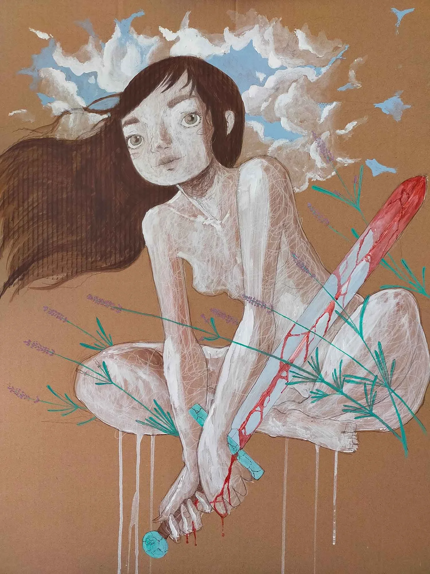 Mondi Invisibili - Aria - Diego Gabriele
Acrylic and pastel painting on cardboard