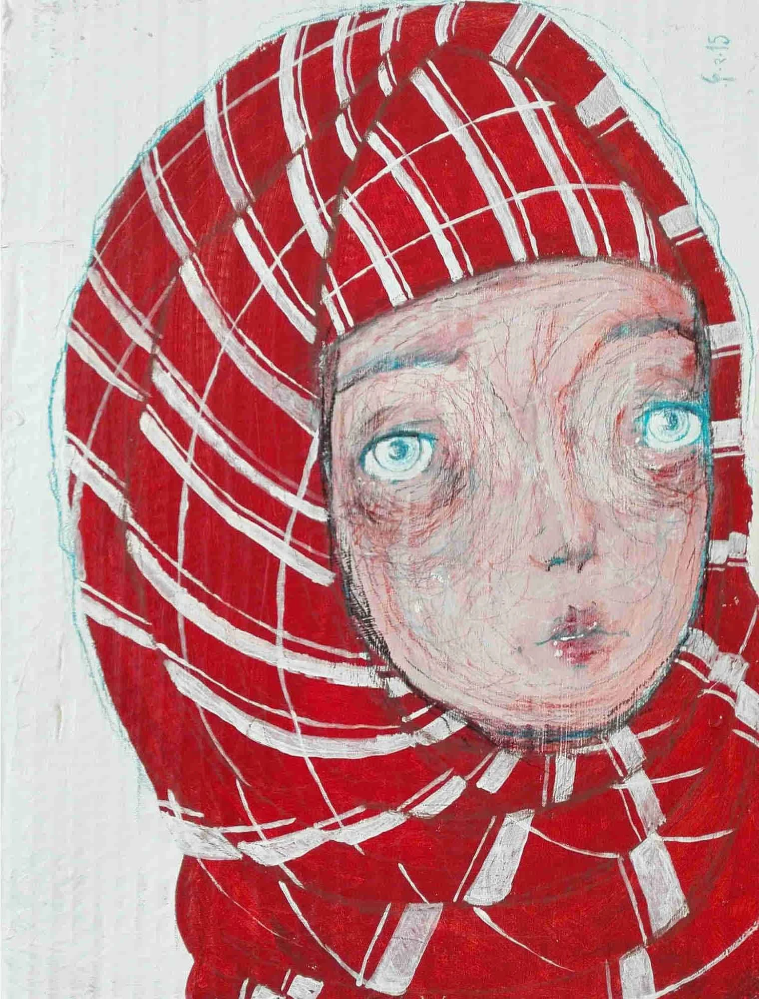 "Ragazza con Hijab" Burnout Series by Diego Gabriele
acrylic and pencil on cardboard