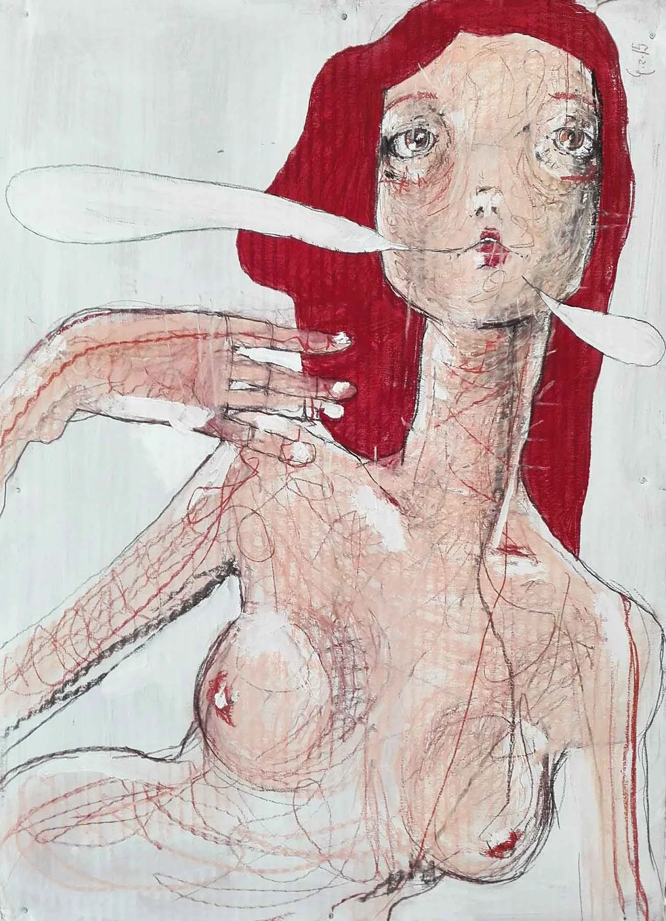 "Credere" Something to believe in by Diego Gabriele
acrylic and pencil on cardboard