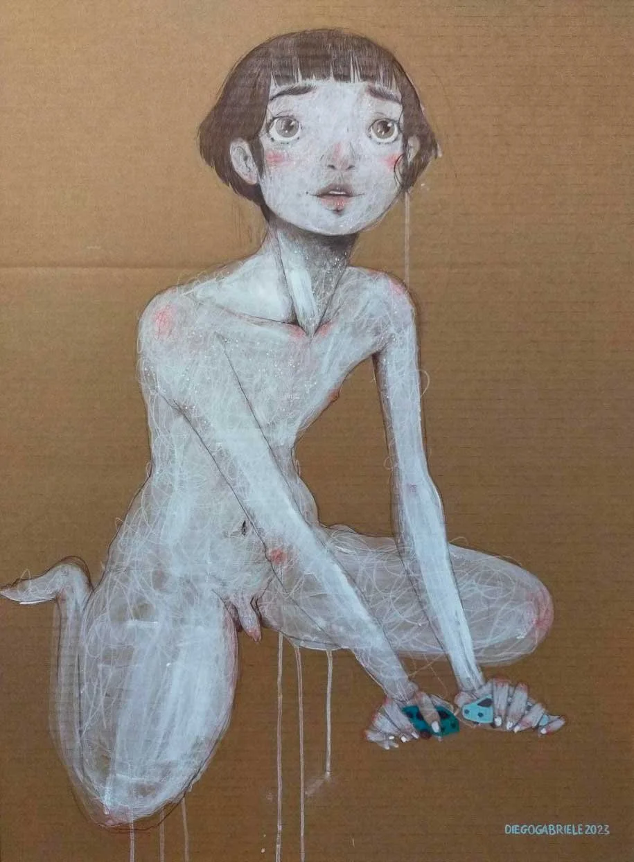 Mondi Invisibili - Ninfa di Diana - Diego Gabriele
Acrylic and pastel painting on cardboard