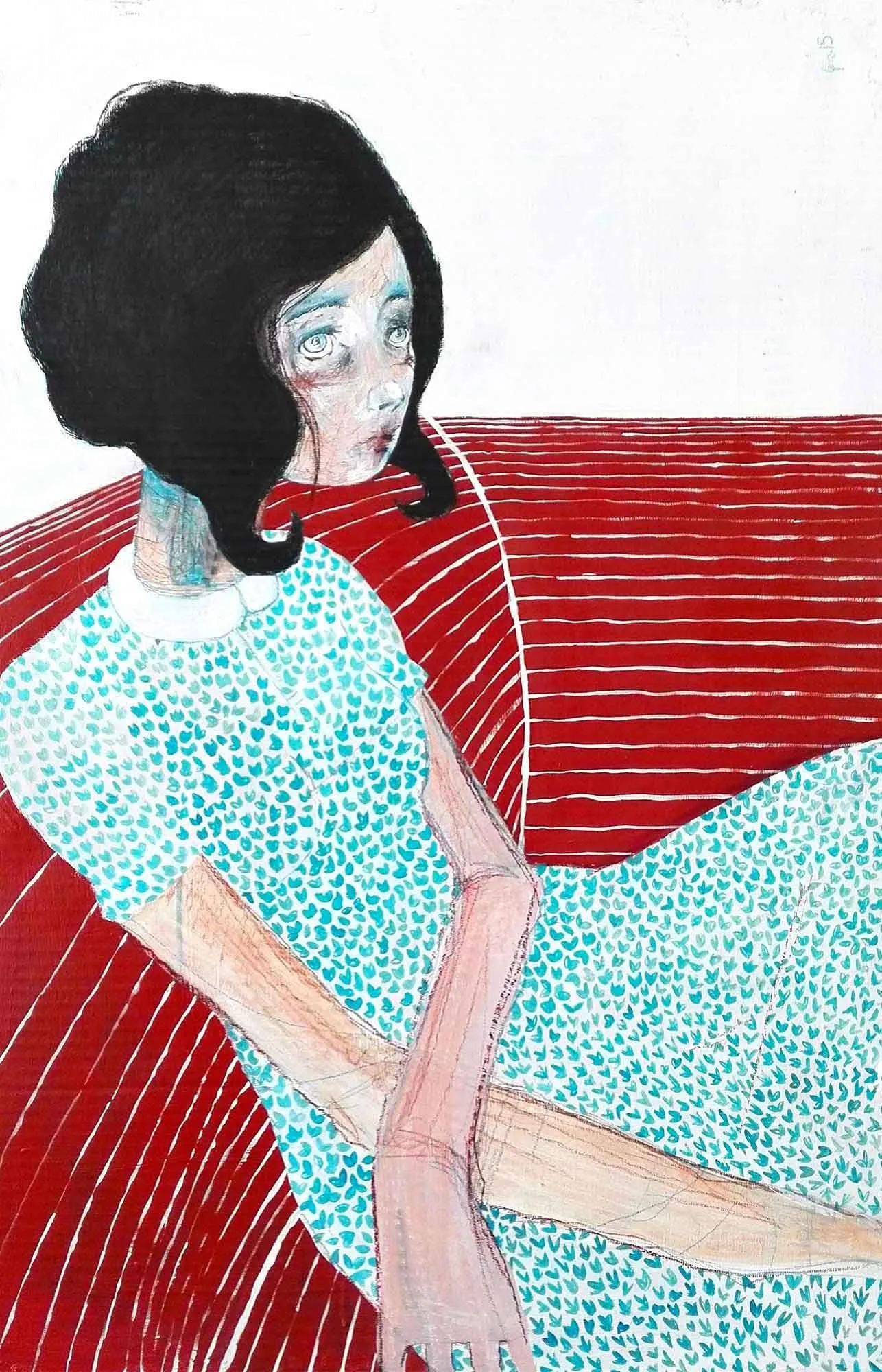 "Attesa" Burnout Series by Diego Gabriele
acrylic and pencil on cardboard
