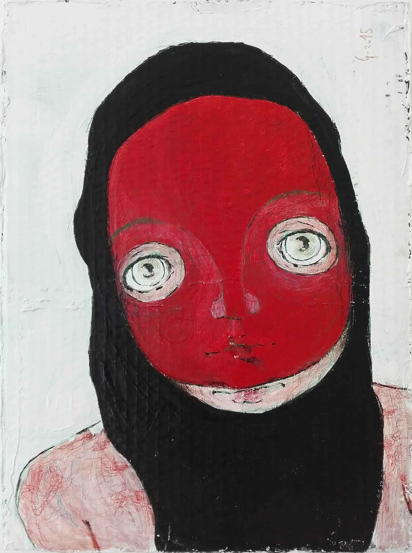 "Maschera Rossa" Burnout Series by Diego Gabriele
acrylic and pencil on cardboard