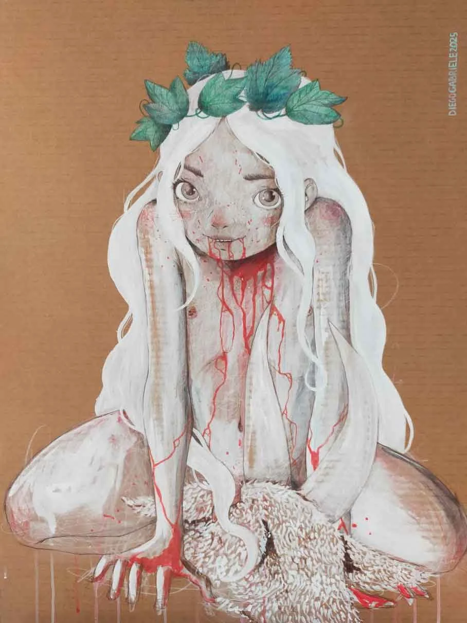 Mondi Invisibili - Afrodite - Diego Gabriele
Acrylic and pastel painting on cardboard