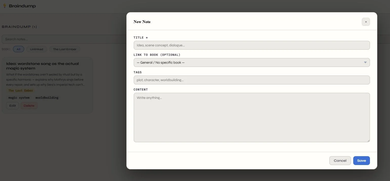 Add a world in under a minute. No wizard, no setup screens — just name it, describe it, and start building.
