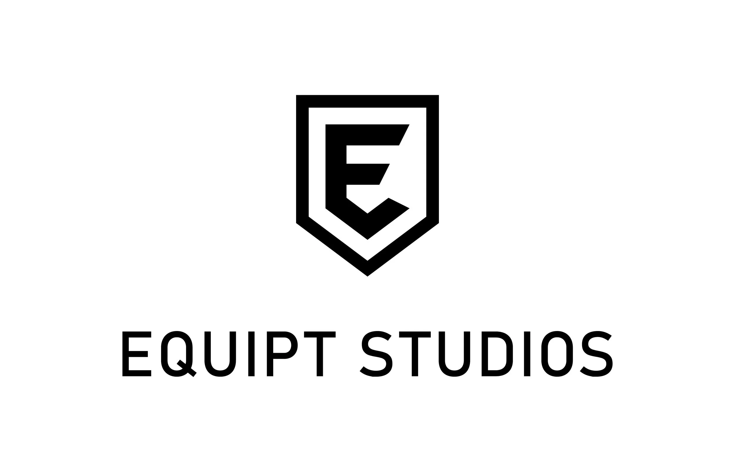 Logo of Eouipt Studios featuring a shield-shaped emblem with stylized letter 'E' and the text 'EQUIIPT STUDIOS' below.