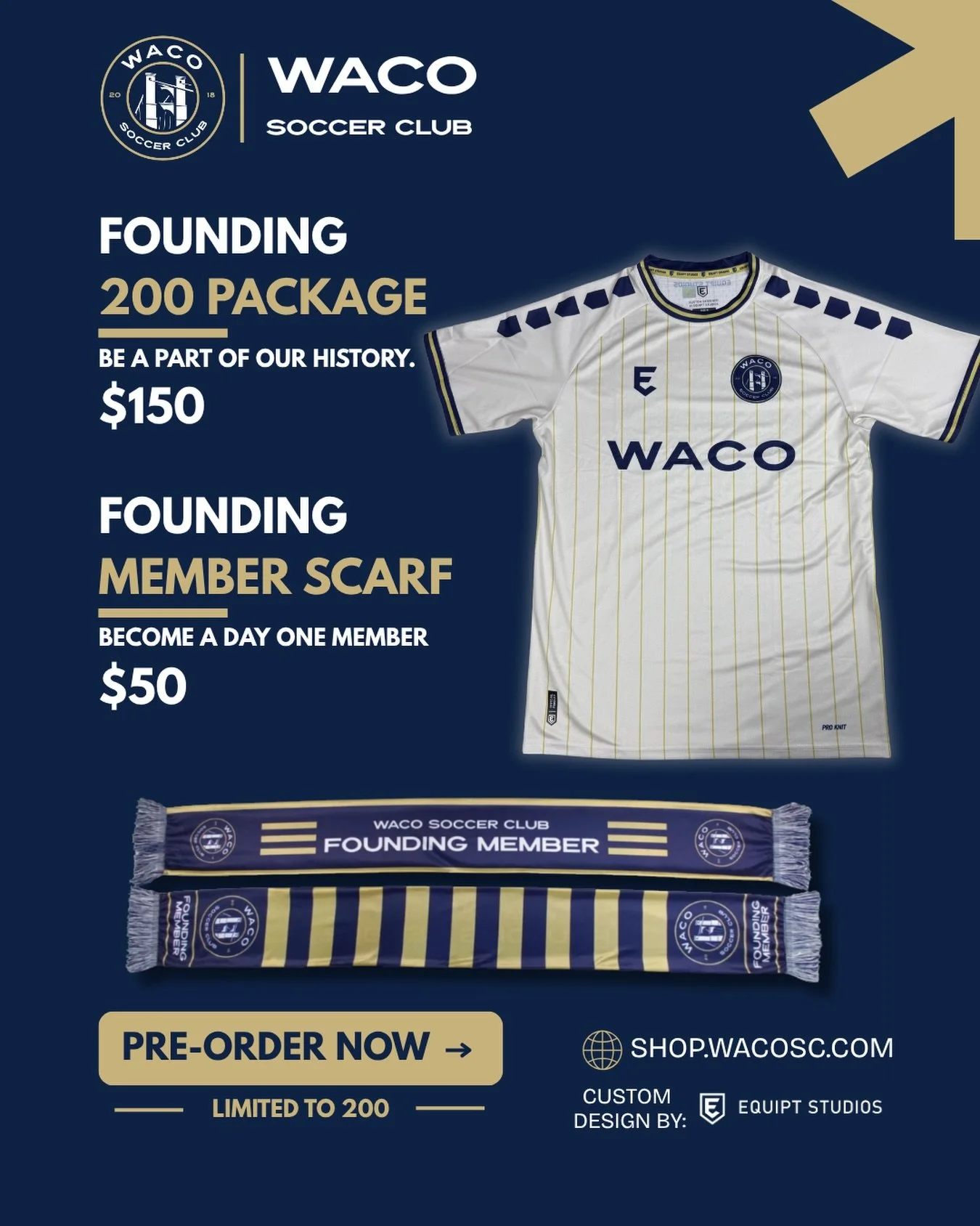 Every club has a first chapter. This is ours.
Only 200 people will ever be able to say they were here before it all began. Before the first match. Before the first goal. Before the city knew what was coming.
🏆 Founding 200 Package - $150
Limited edi