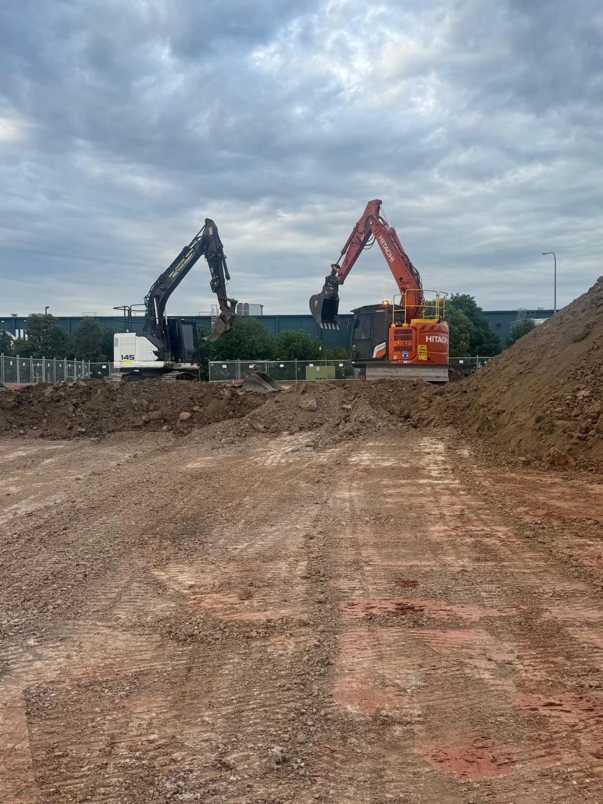 Earthmoving and site preparation for residential development