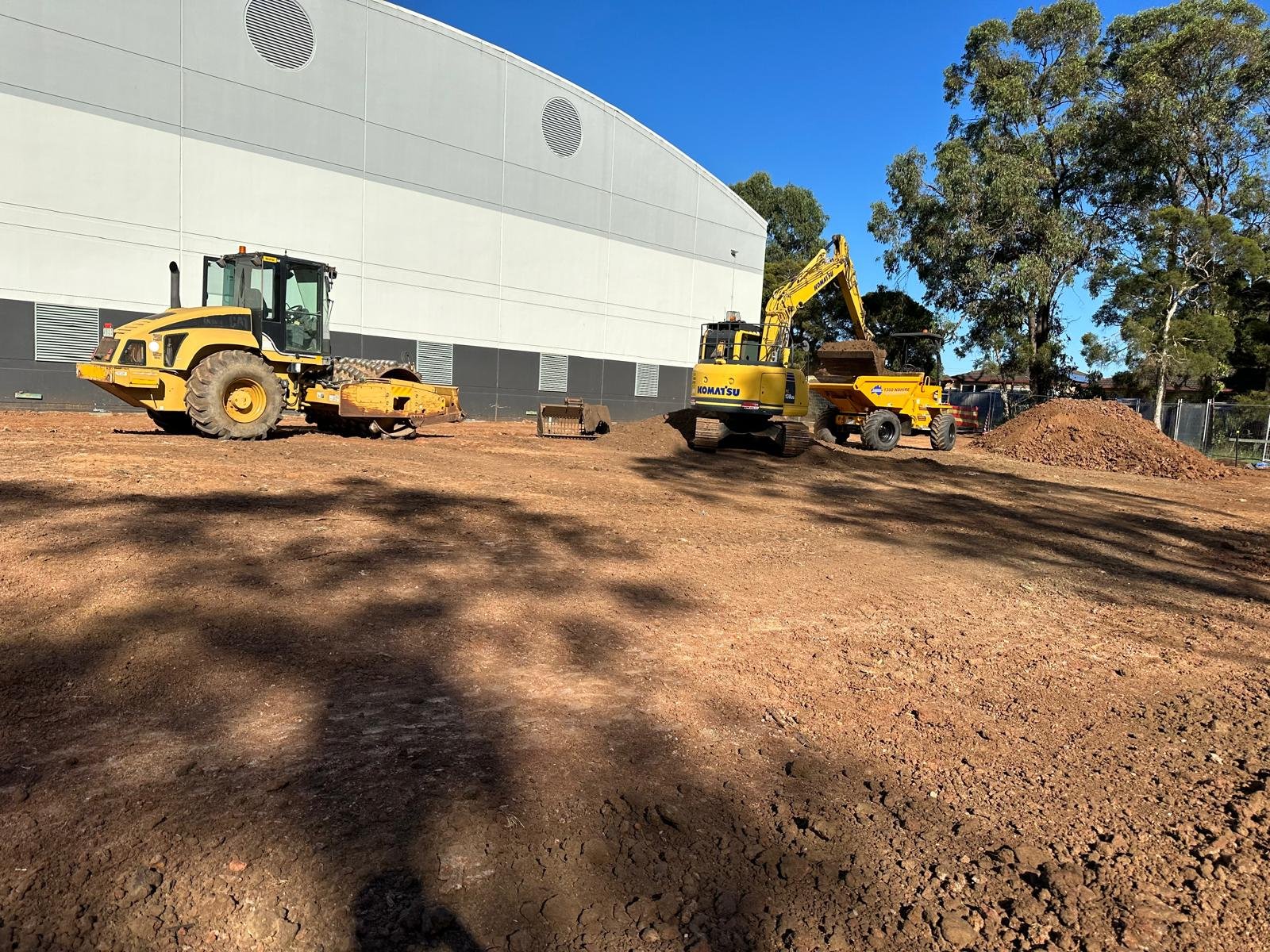 Civil construction excavation works for site development