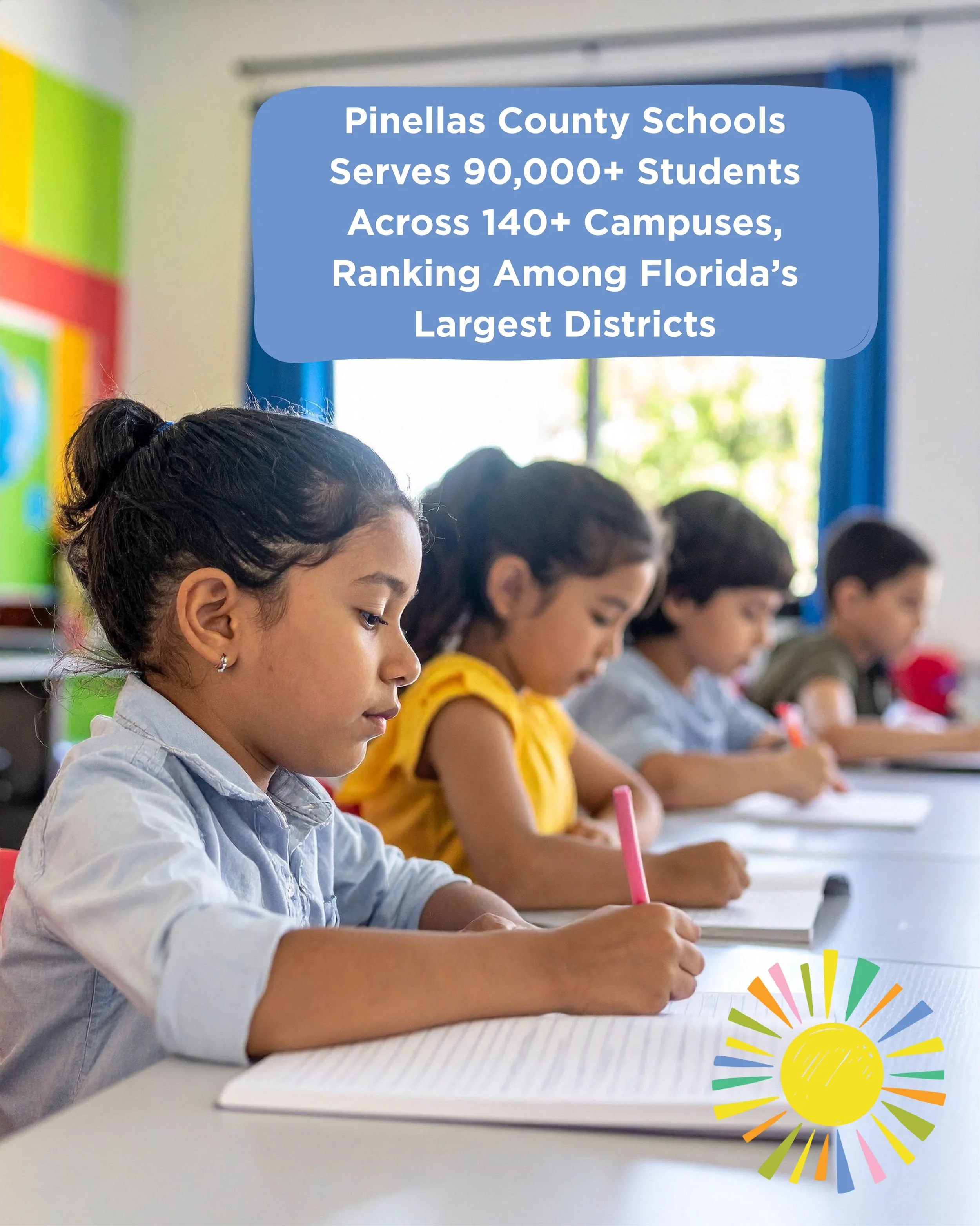 Did you know? Pinellas County Schools is one of the largest school districts in Florida, serving more than 90,000 students across 140+ schools.

As budget cuts and limited resources continue to impact our classrooms, the need for community support is