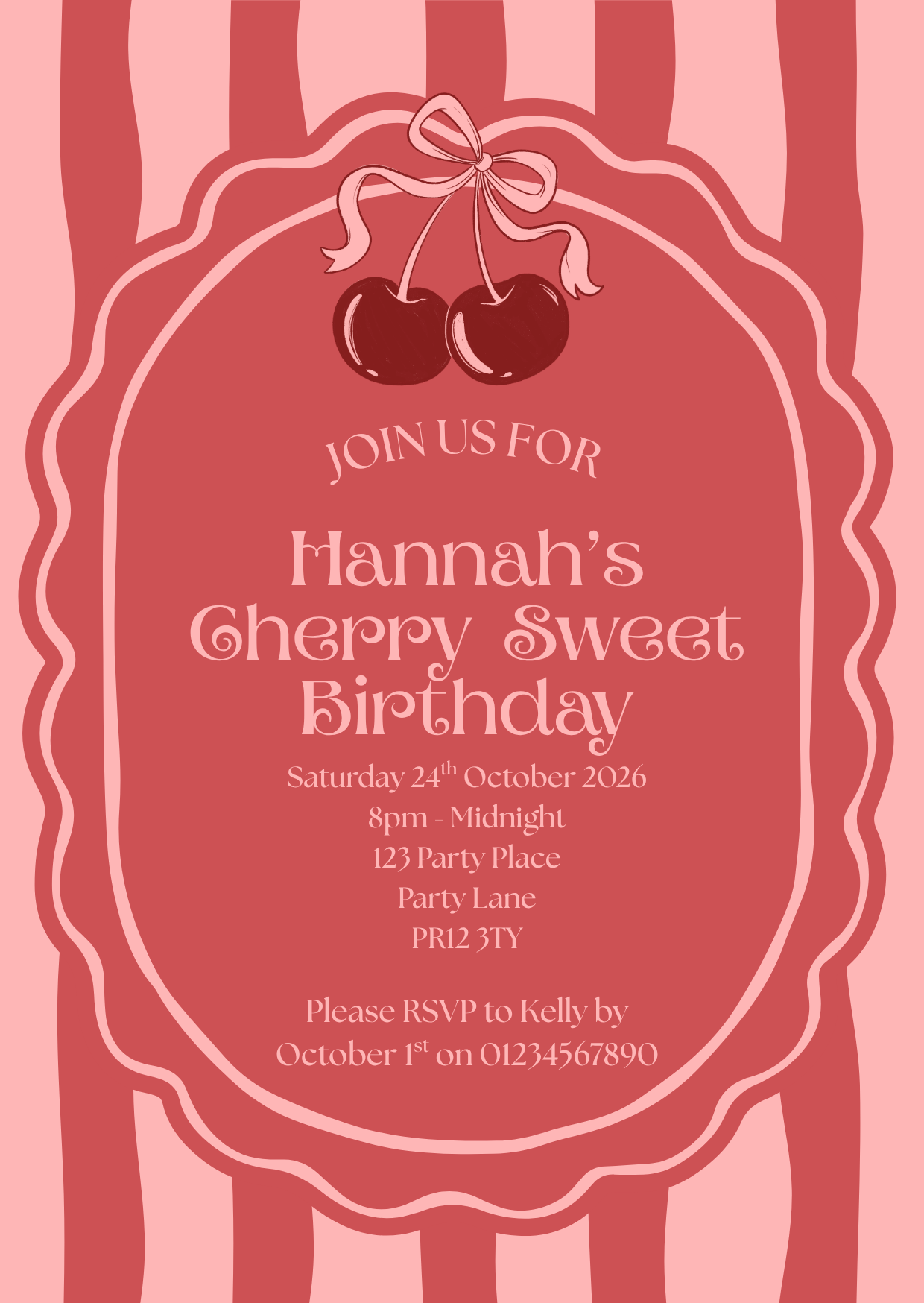 Cherry Sweet Full Invitation Design Package