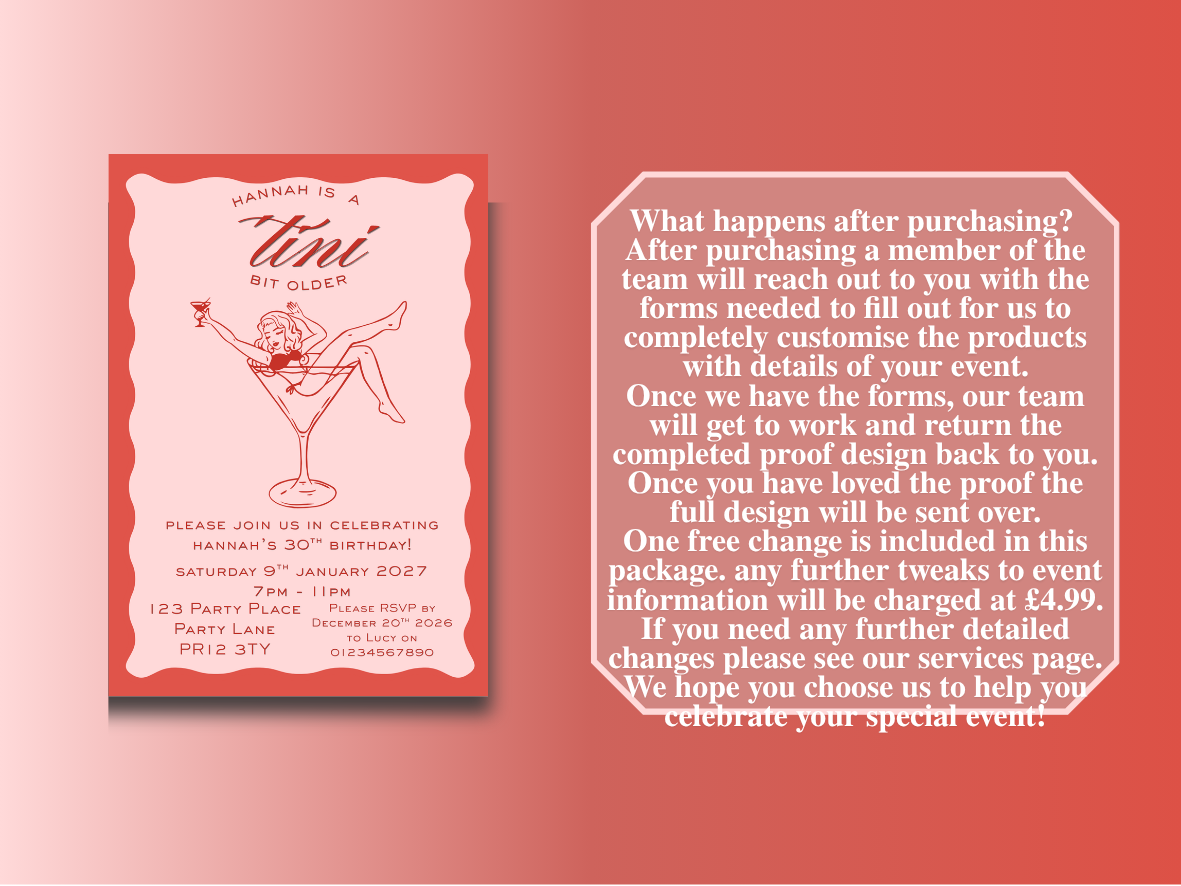 The Tini Design Collection Full Invite Design Package
