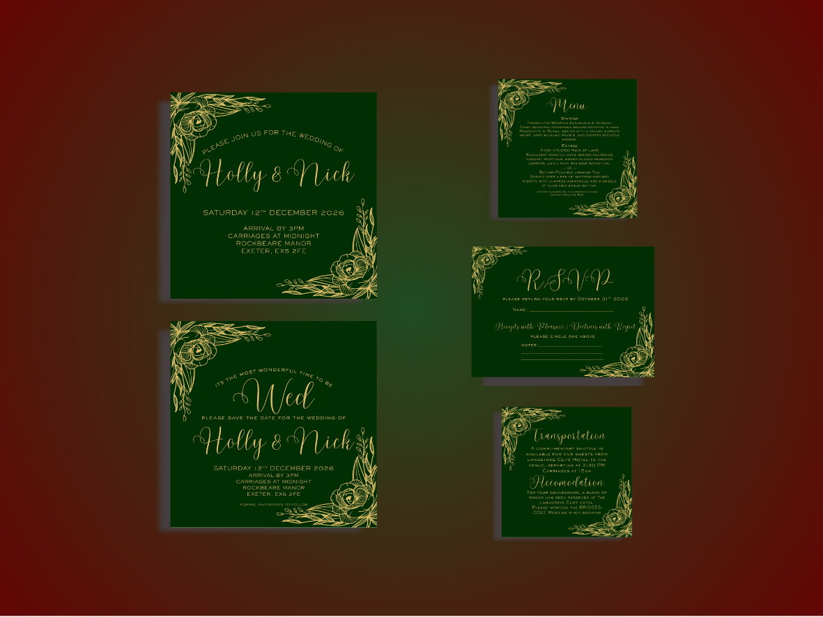 IT'S THE MOST WONDERFUL TIME FULL WEDDING INVITE DESIGN PACKAGE