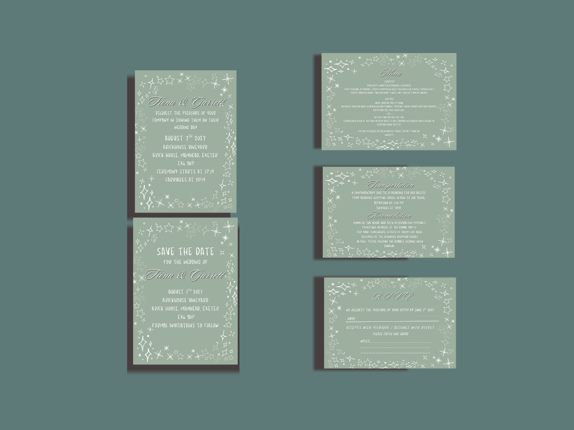 Wishful Dreaming Invite Design Full Package