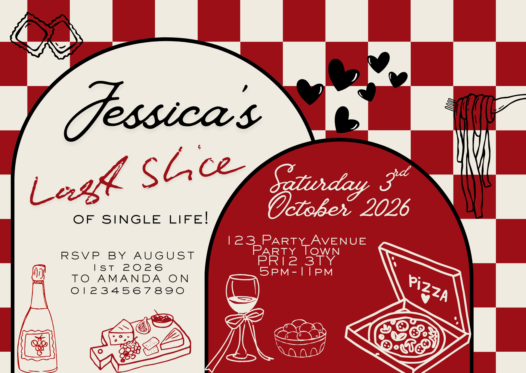 'Last Slice' Bridal Shower Design Invite Package